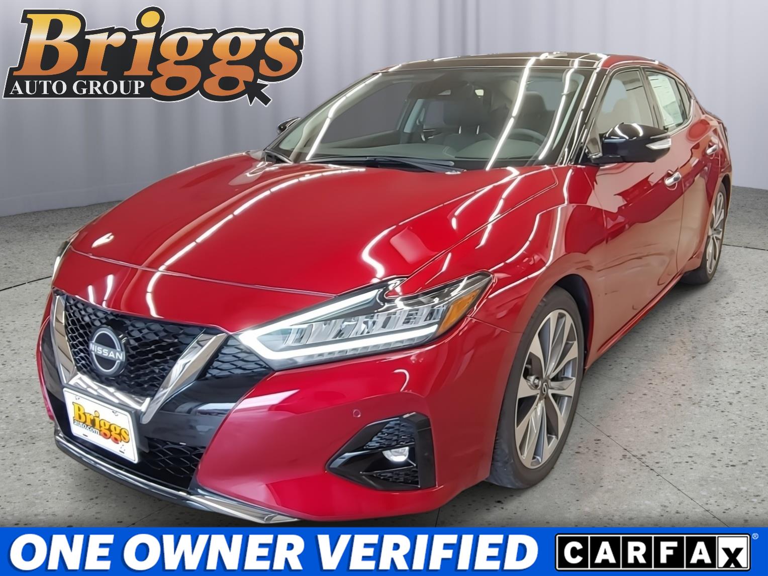 Red (Scarlet Ember Tintcoat) 2023 Nissan Maxima Platinum FWD Sedan Front-Wheel Drive Continuously Variable Transmission