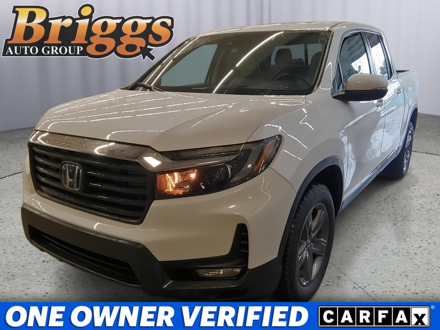 Platinum White Pearl 2023 Honda Ridgeline Pickup Truck All-Wheel Drive Automatic