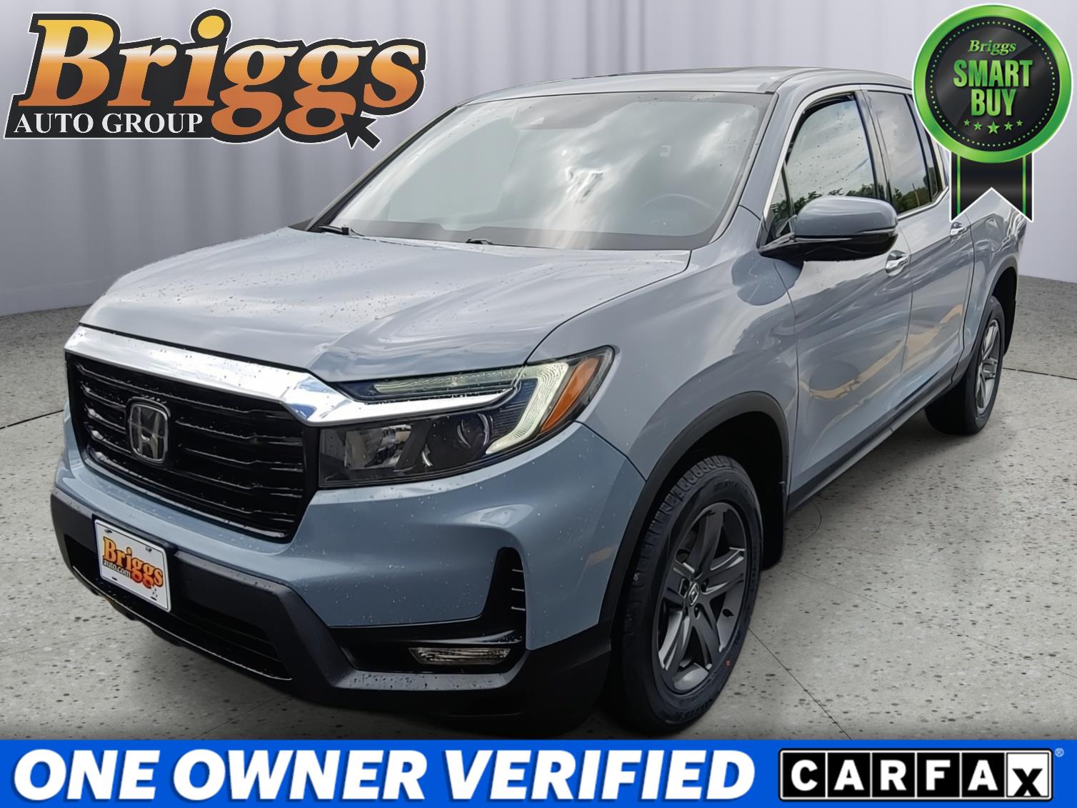 Sonic Gray Pearl 2022 Honda Ridgeline Pickup Truck All-Wheel Drive Automatic