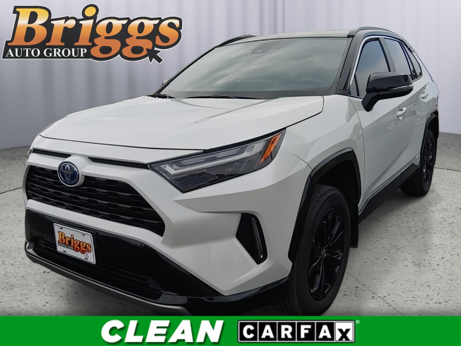 Wind Chill Pearl/Midnight Black Metallic 2024 Toyota RAV4 Hybrid XSE AWD SUV / Crossover All-Wheel Drive Continuously Variable Transmission