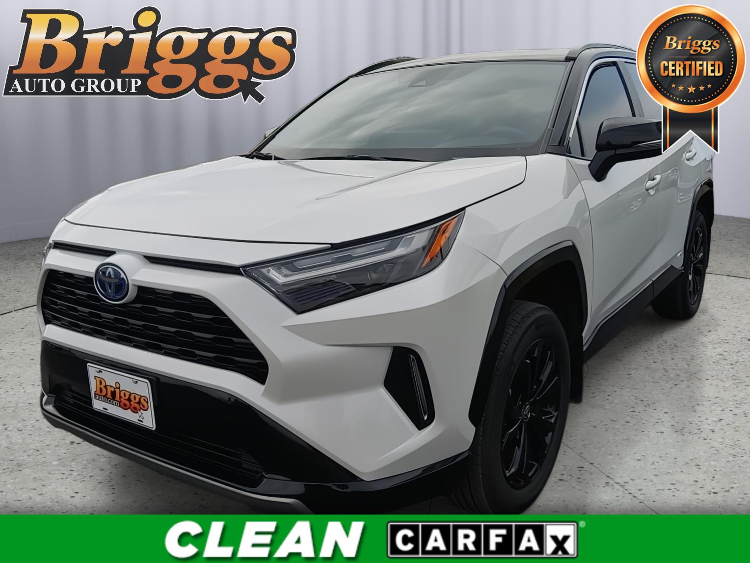 Wind Chill Pearl/Midnight Black Metallic 2024 Toyota RAV4 Hybrid SUV / Crossover All-Wheel Drive Continuously Variable Transmission