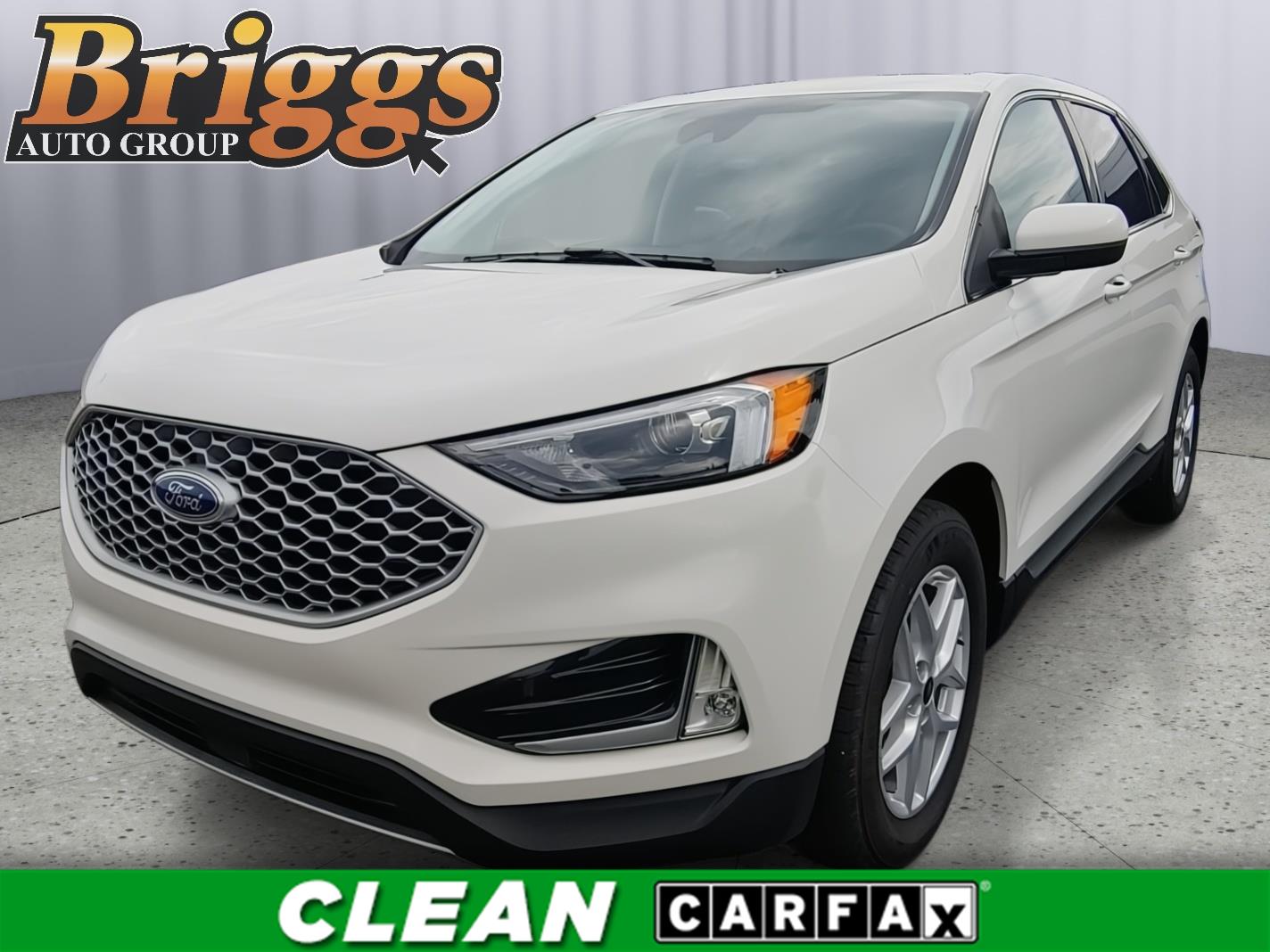 Star White Metallic Tri-Coat 2023 Ford Edge SEL AWD SUV / Crossover All-Wheel Drive 8-Speed Automatic