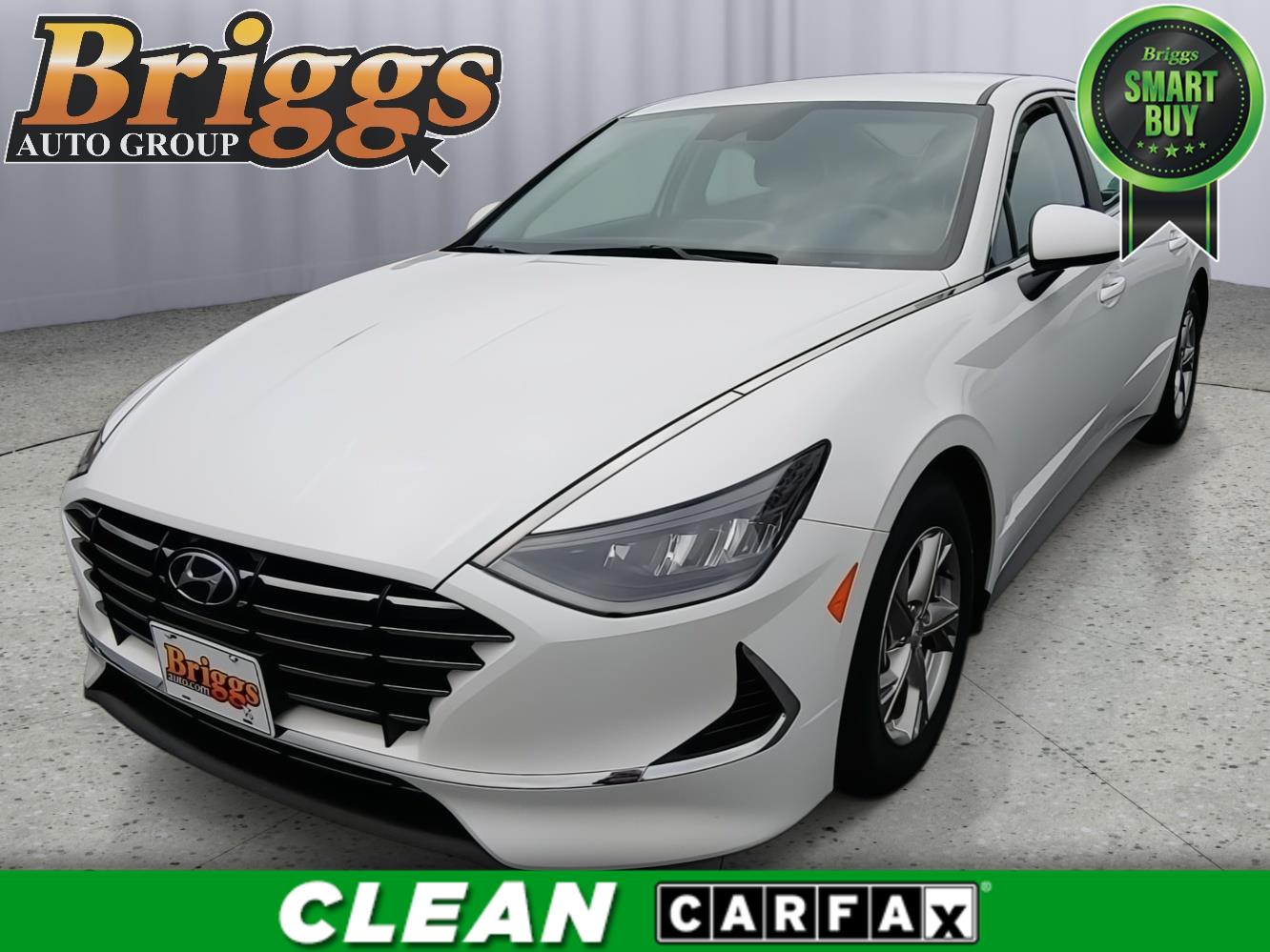Quartz White 2021 Hyundai Sonata Sedan Front-Wheel Drive Automatic