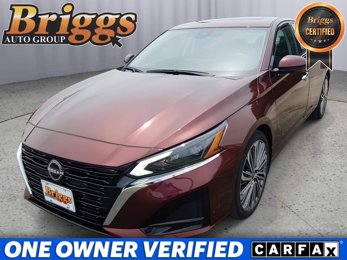 Garnet Pearl Metallic 2023 Nissan Altima Sedan Front-Wheel Drive Continuously Variable Transmission