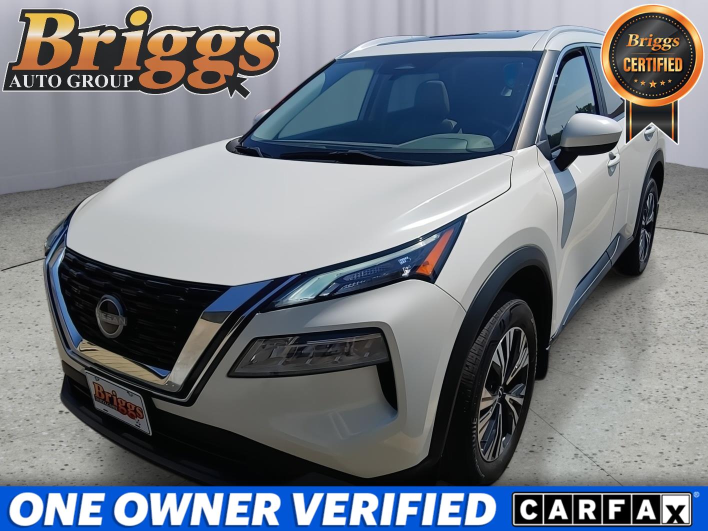 Pearl White Tricoat 2023 Nissan Rogue SUV / Crossover All-Wheel Drive Continuously Variable Transmission