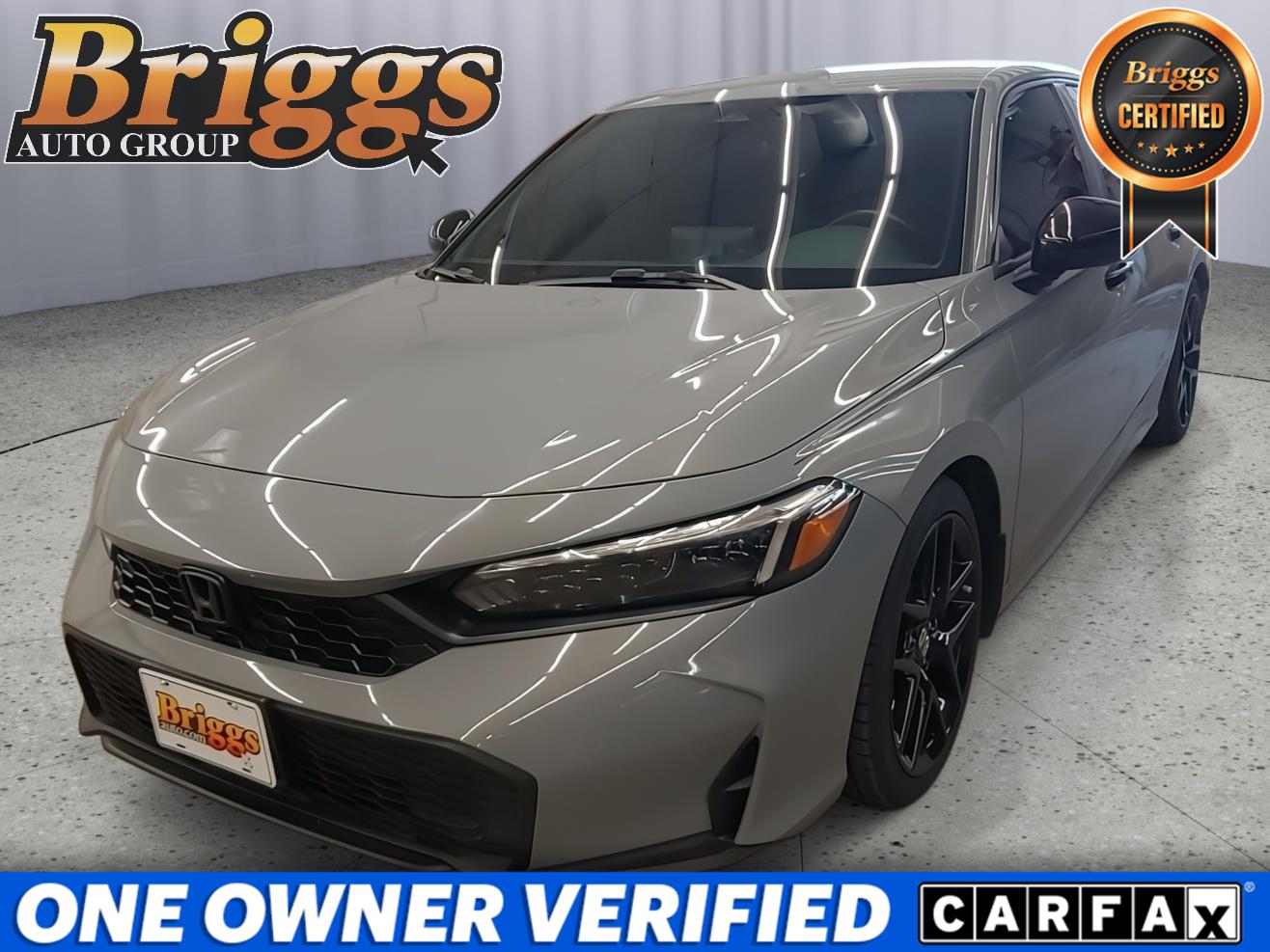 Urban Gray Pearl 2025 Honda Civic Sedan Front-Wheel Drive Continuously Variable Transmission