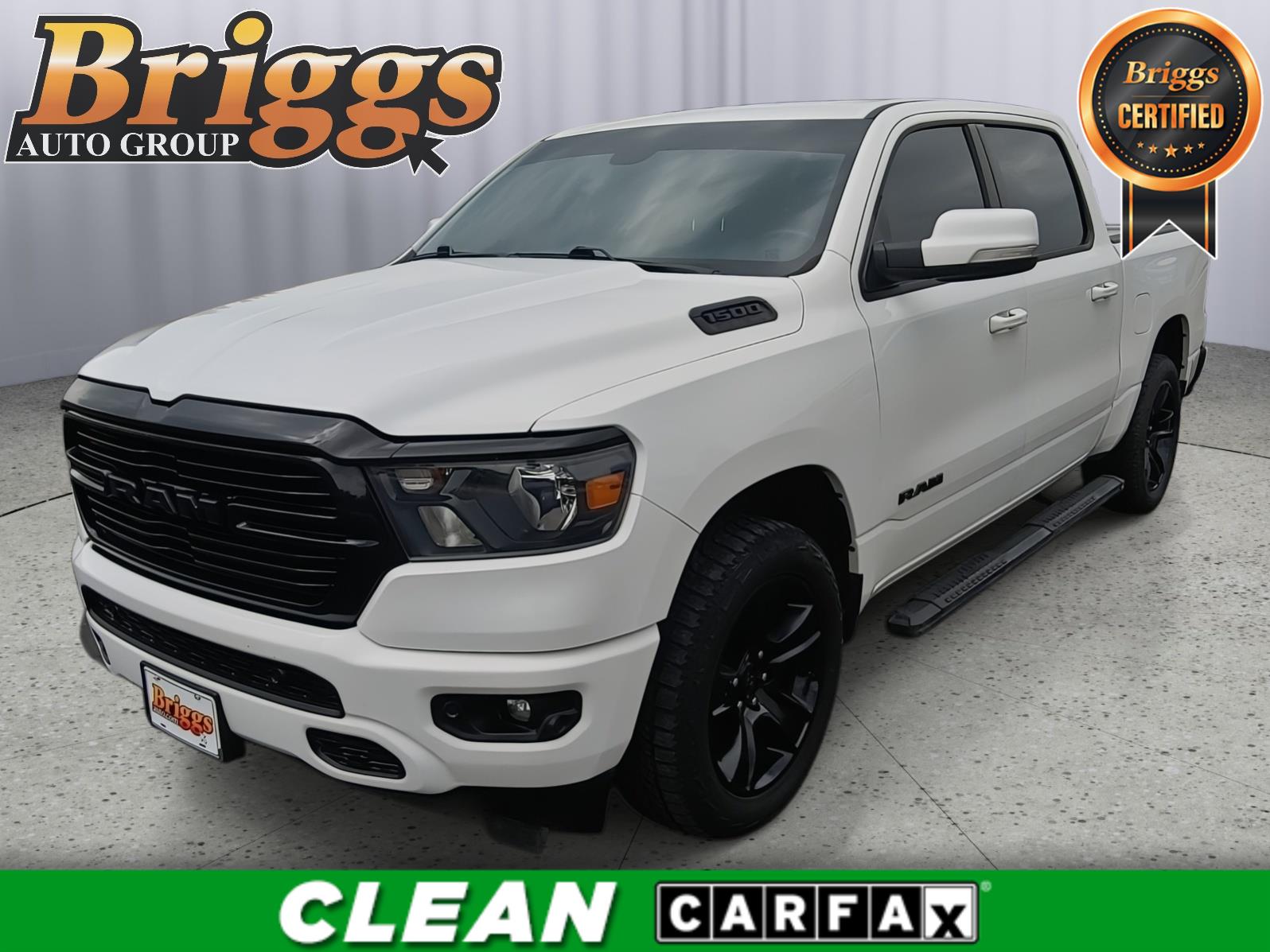 Bright White Clearcoat 2020 RAM 1500 Pickup Truck Four-Wheel Drive 8-Speed Automatic