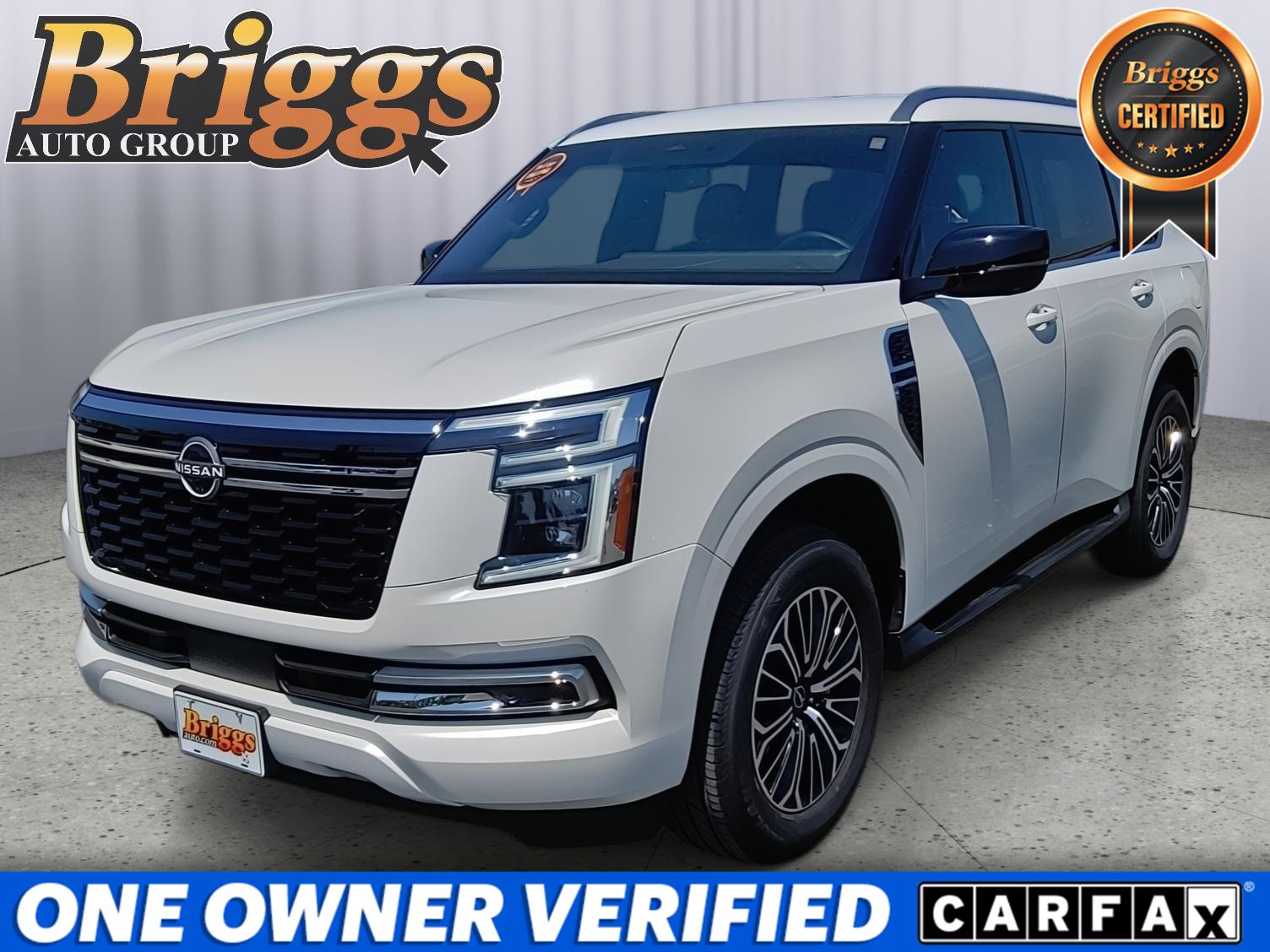 Aspen White Tricoat 2025 Nissan Armada SUV / Crossover Four-Wheel Drive Automatic