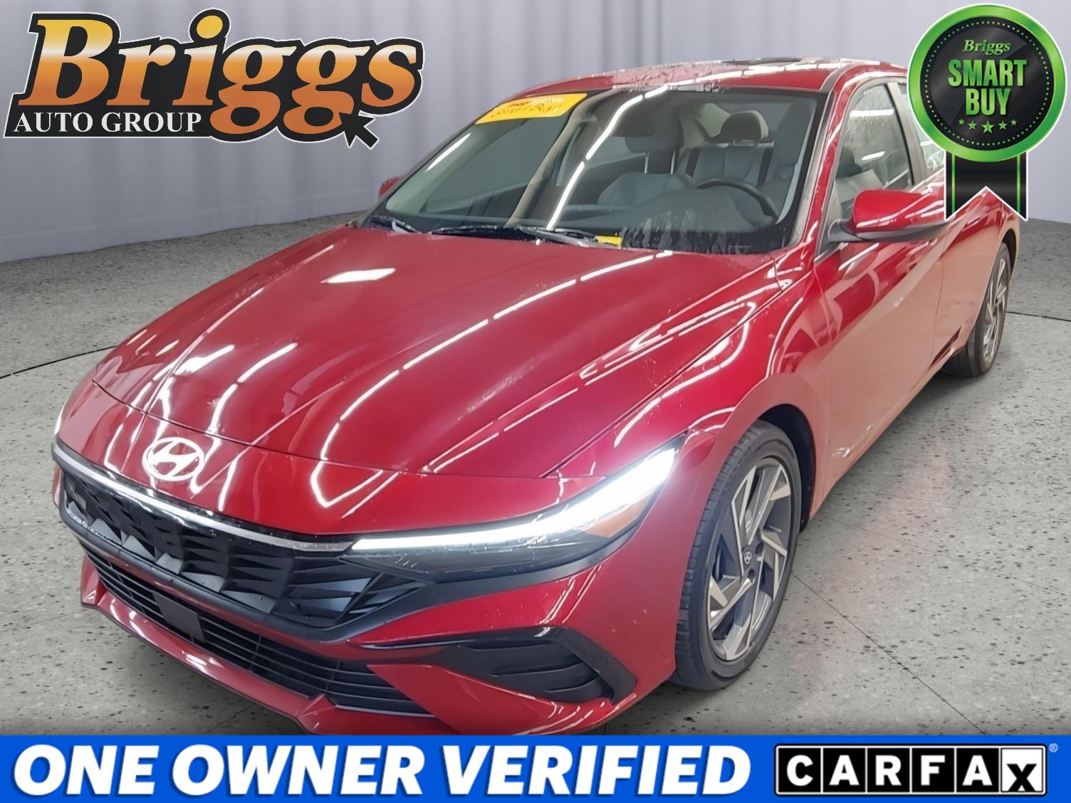 Ultimate Red 2025 Hyundai Elantra Sedan Front-Wheel Drive Continuously Variable Transmission