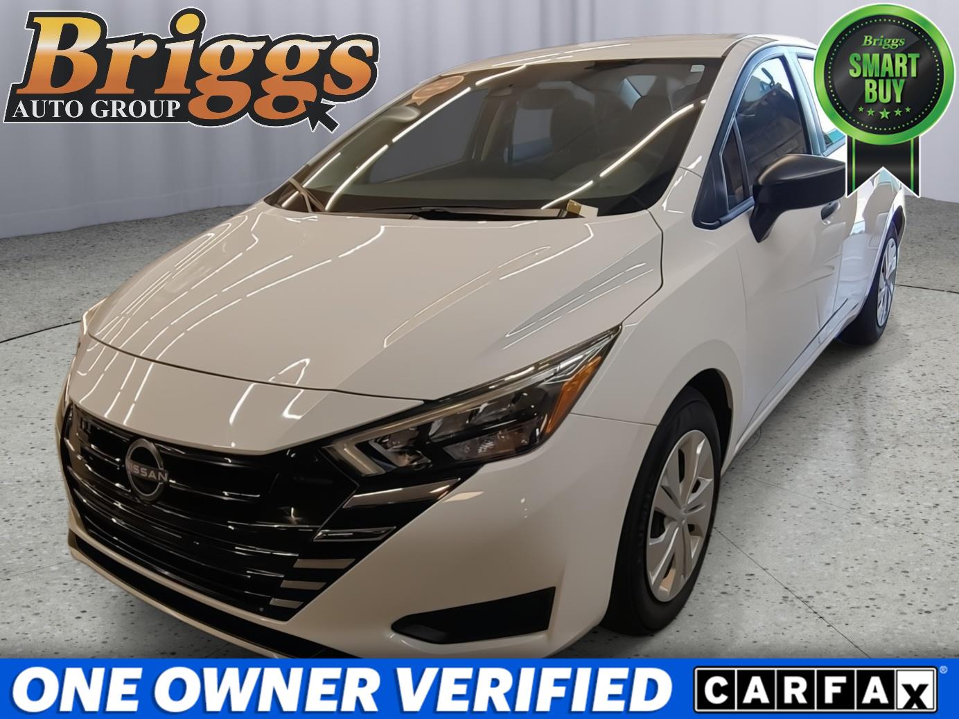 White (Fresh Powder) 2025 Nissan Versa Sedan Front-Wheel Drive Continuously Variable Transmission