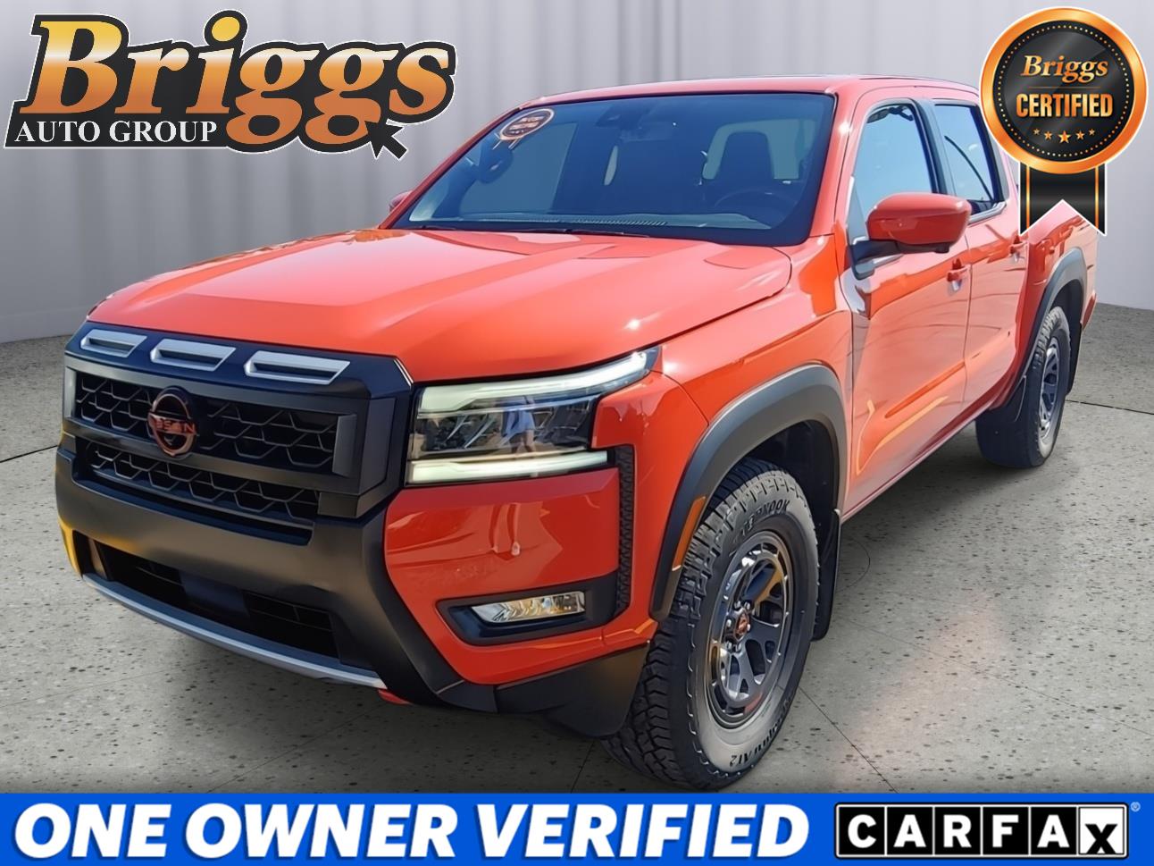 Afterburn Orange 2025 Nissan Frontier Pickup Truck 4X2 Automatic
