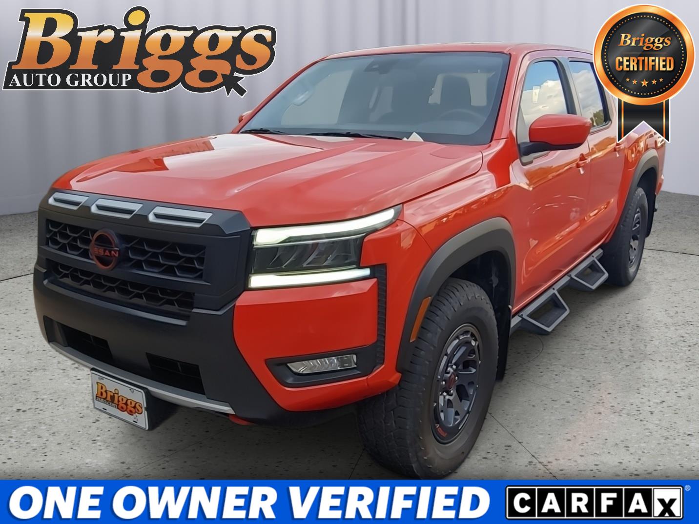 Afterburn Orange 2025 Nissan Frontier Pickup Truck Four-Wheel Drive Automatic