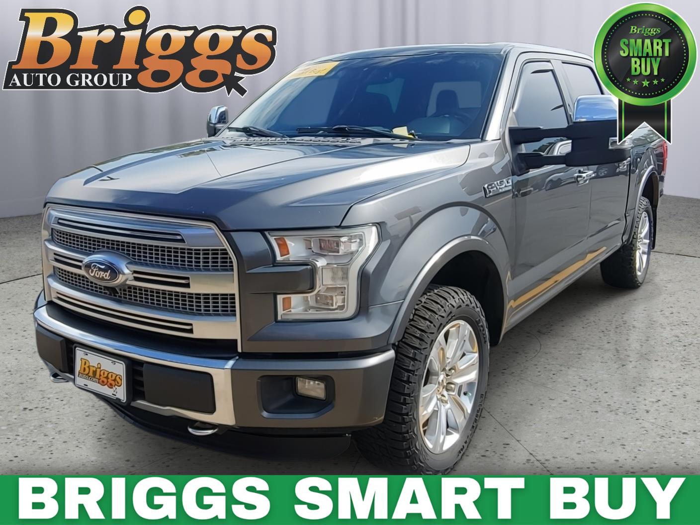 White Platinum Metallic Tri-Coat 2015 Ford F-150 Pickup Truck Four-Wheel Drive 6-Speed Automatic