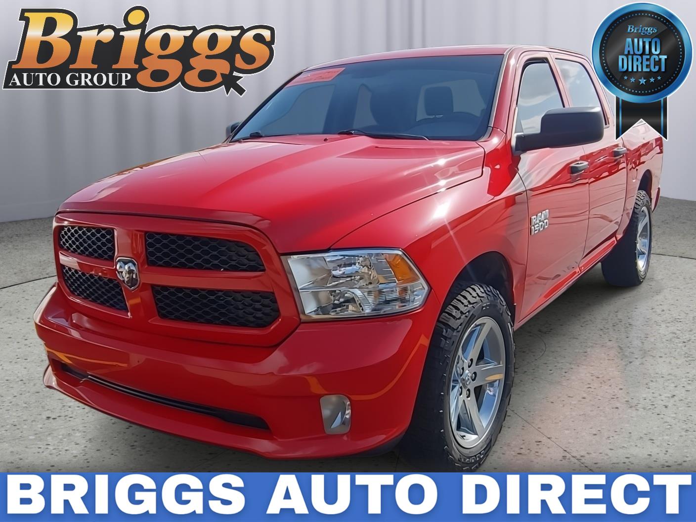 Flame Red Clearcoat 2015 RAM 1500 Pickup Truck Four-Wheel Drive 8-Speed Automatic