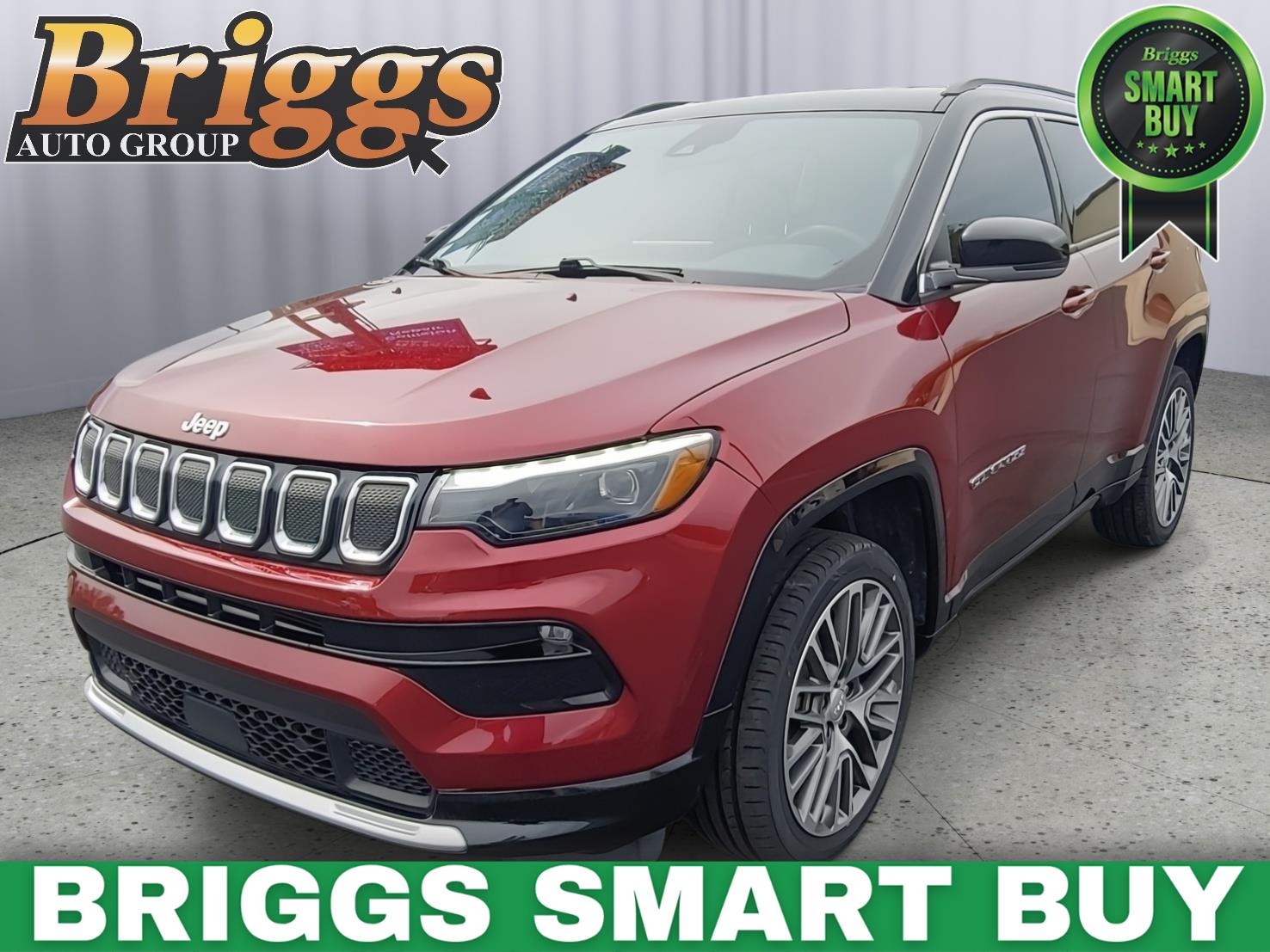 Velvet Red Pearlcoat 2022 Jeep Compass SUV / Crossover Four-Wheel Drive 9-Speed Automatic