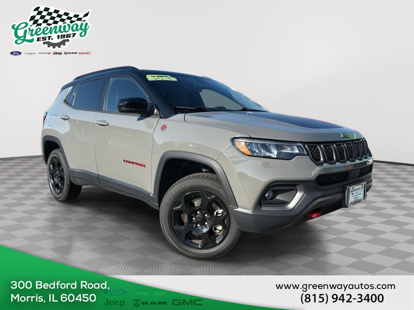 Sting-Gray Clearcoat 2023 Jeep Compass Trailhawk 4WD SUV / Crossover Four-Wheel Drive 8-Speed Automatic
