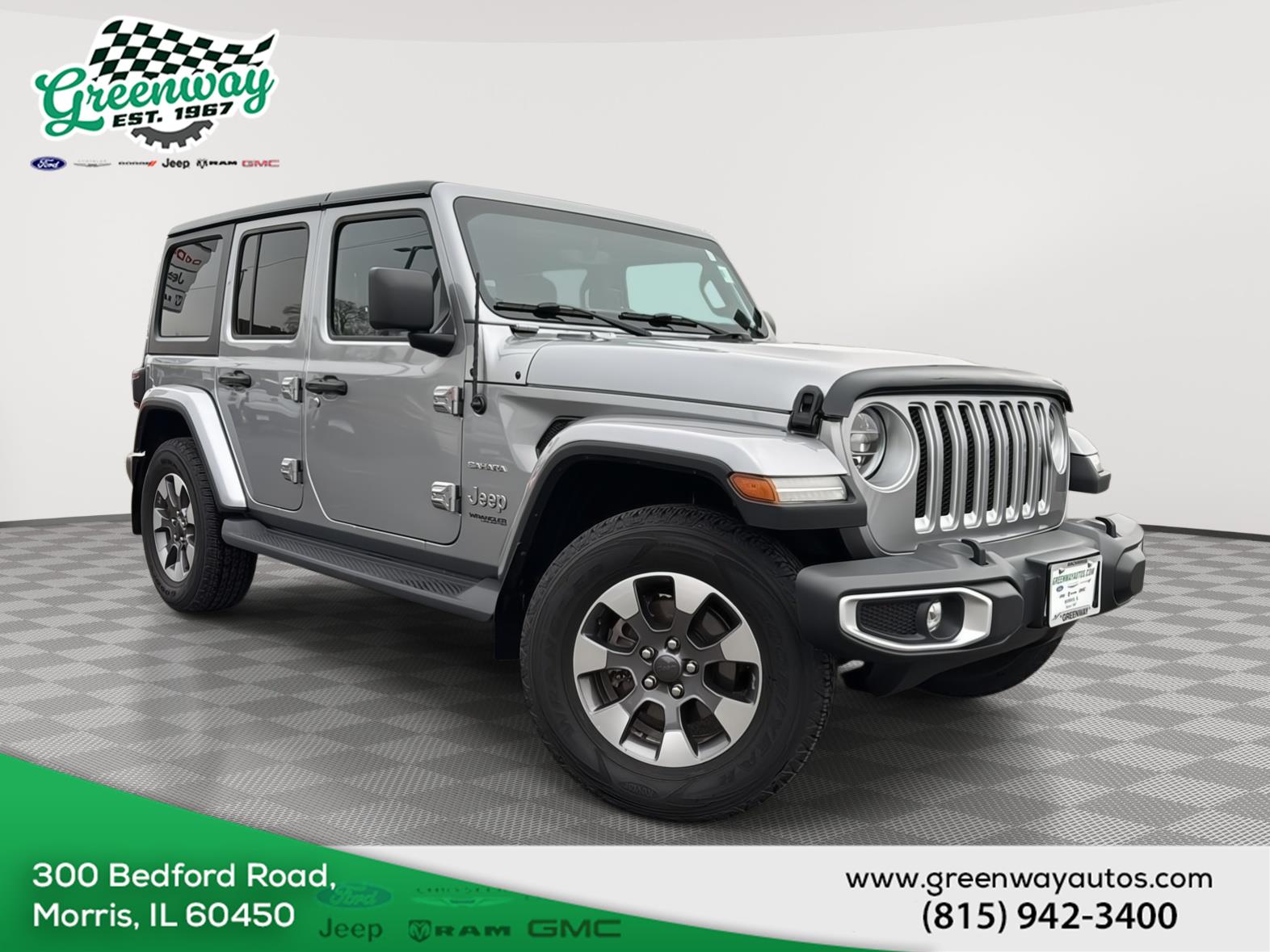 Billet Silver Metallic Clearcoat 2021 Jeep Wrangler Unlimited Sahara 4WD SUV / Crossover Four-Wheel Drive 6-Speed Manual