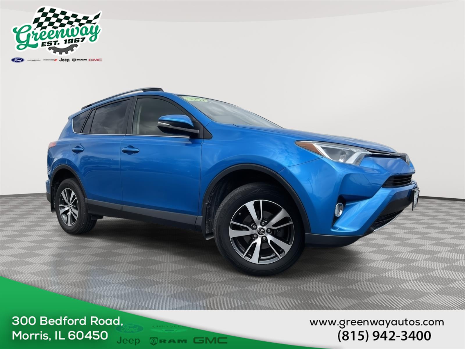 Electric Storm Blue 2017 Toyota RAV4 XLE AWD SUV / Crossover All-Wheel Drive Automatic