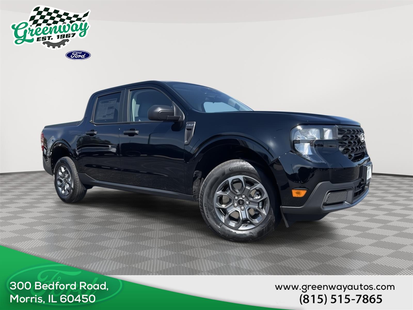 Shadow Black 2026 Ford Maverick XLT SuperCrew FWD Pickup Truck Front-Wheel Drive Continuously Variable Transmission