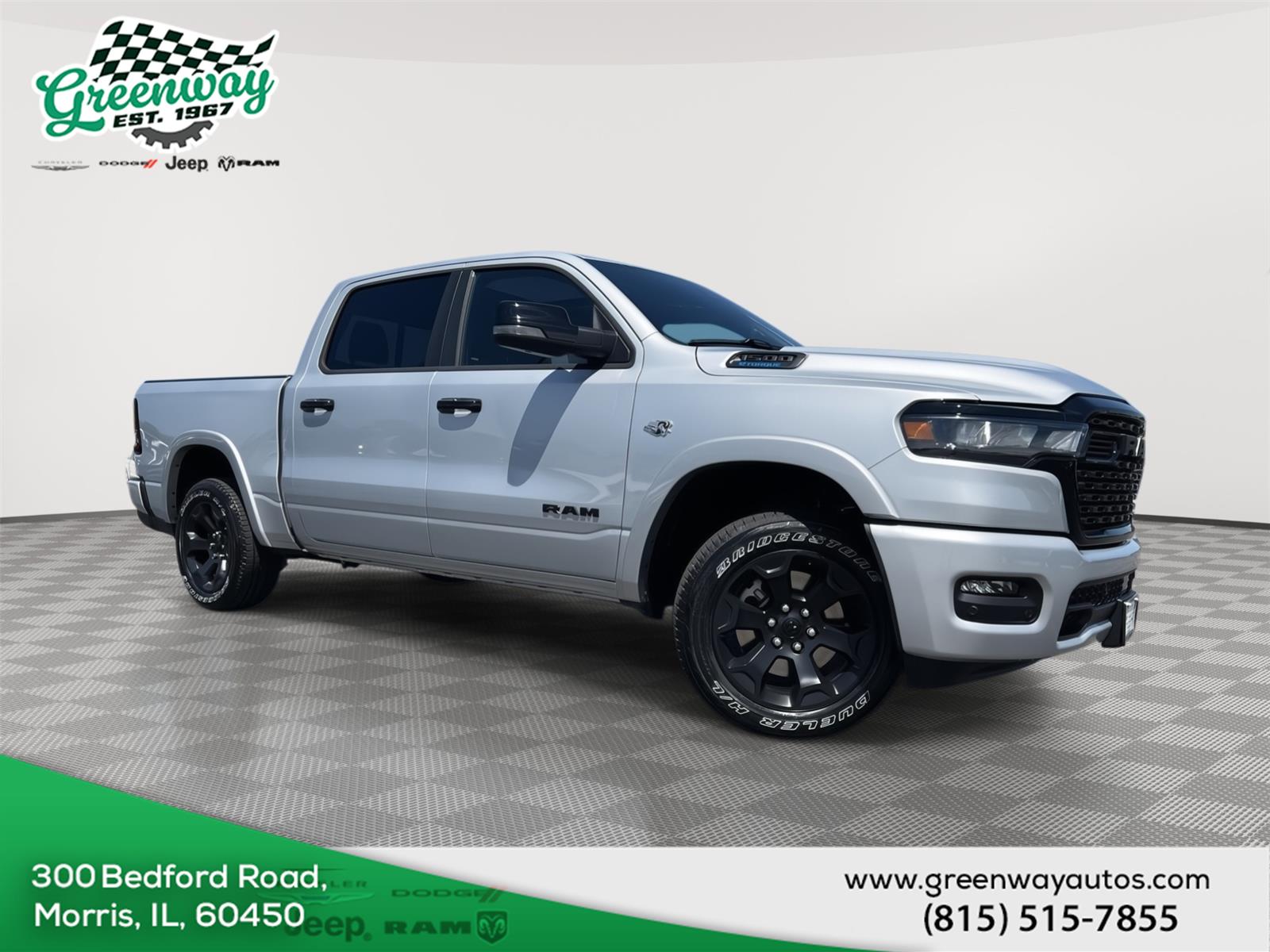 Silver Zynith 2026 RAM 1500 Pickup Truck Four-Wheel Drive 8-Speed Automatic