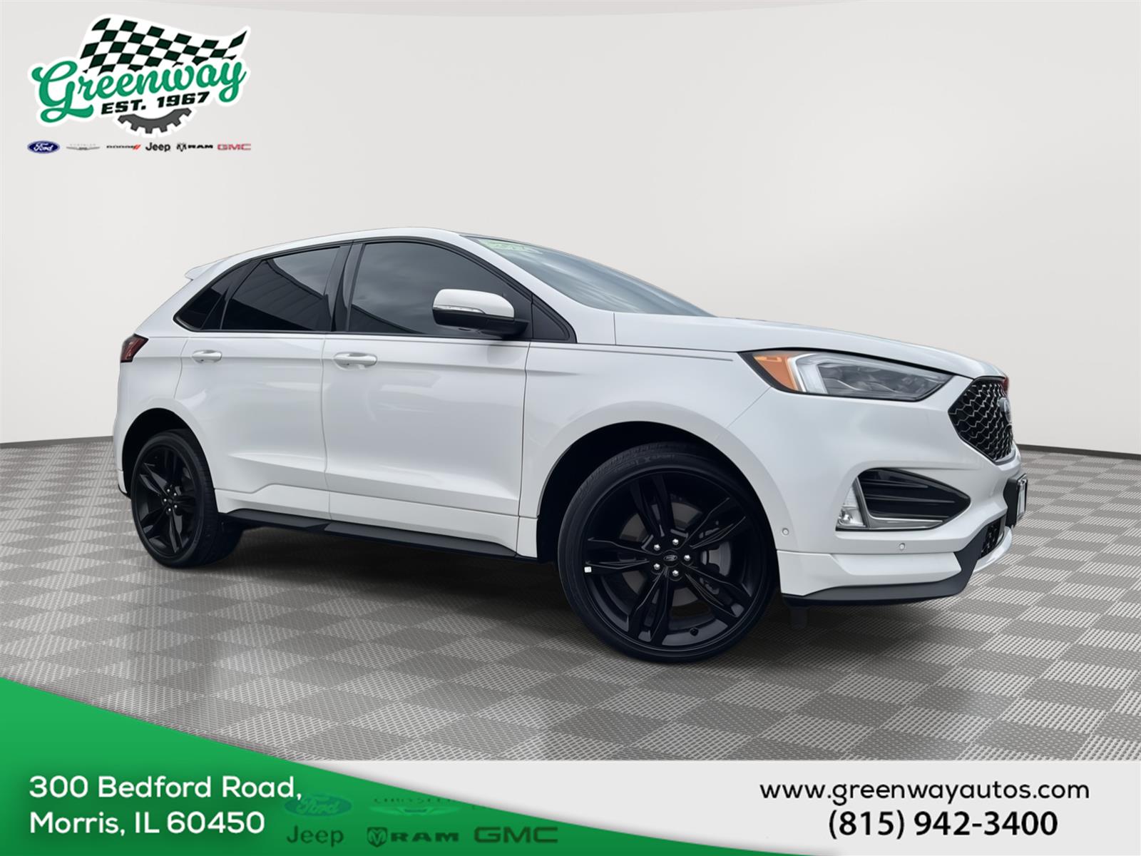 Star White Metallic Tri-Coat 2024 Ford Edge ST AWD SUV / Crossover All-Wheel Drive 7-Speed Automatic