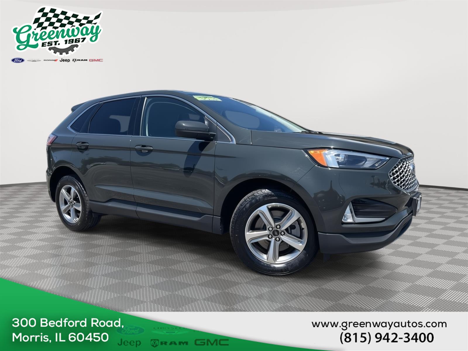 Forged Green Metallic 2023 Ford Edge SUV / Crossover All-Wheel Drive 8-Speed Automatic