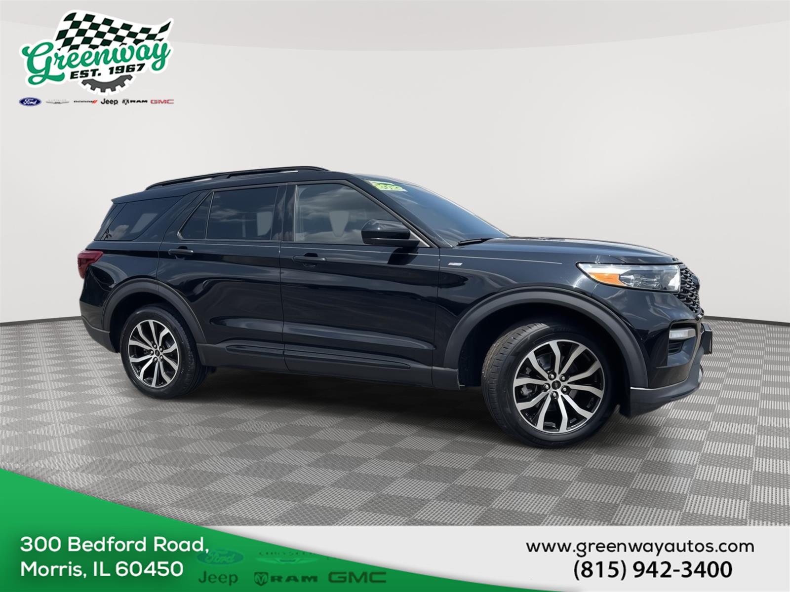 Agate Black Metallic 2022 Ford Explorer SUV / Crossover All-Wheel Drive Automatic