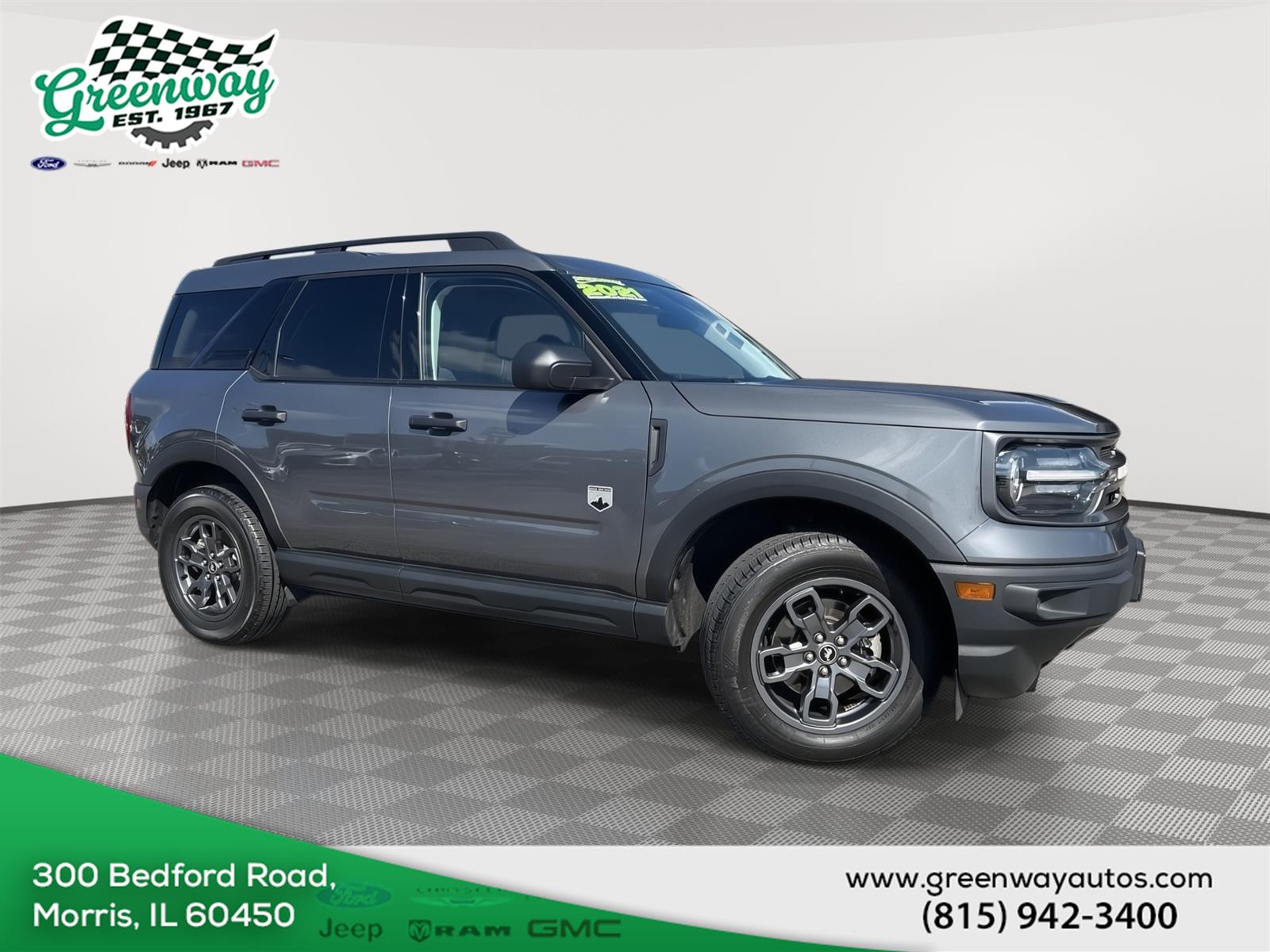 Carbonized Gray Metallic 2021 Ford Bronco Sport SUV / Crossover All-Wheel Drive 8-Speed Automatic