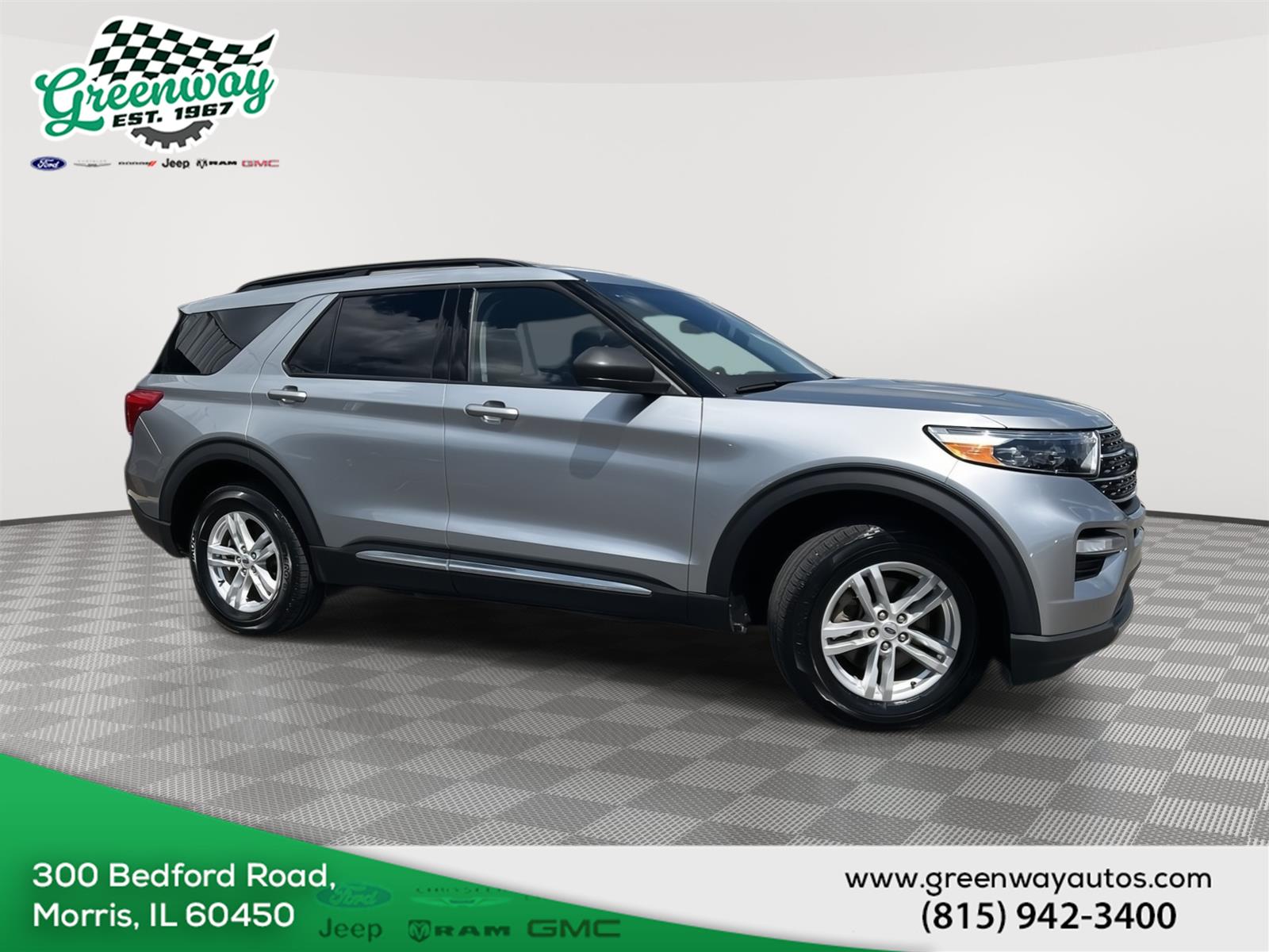 Iconic Silver Metallic 2023 Ford Explorer SUV / Crossover All-Wheel Drive Automatic