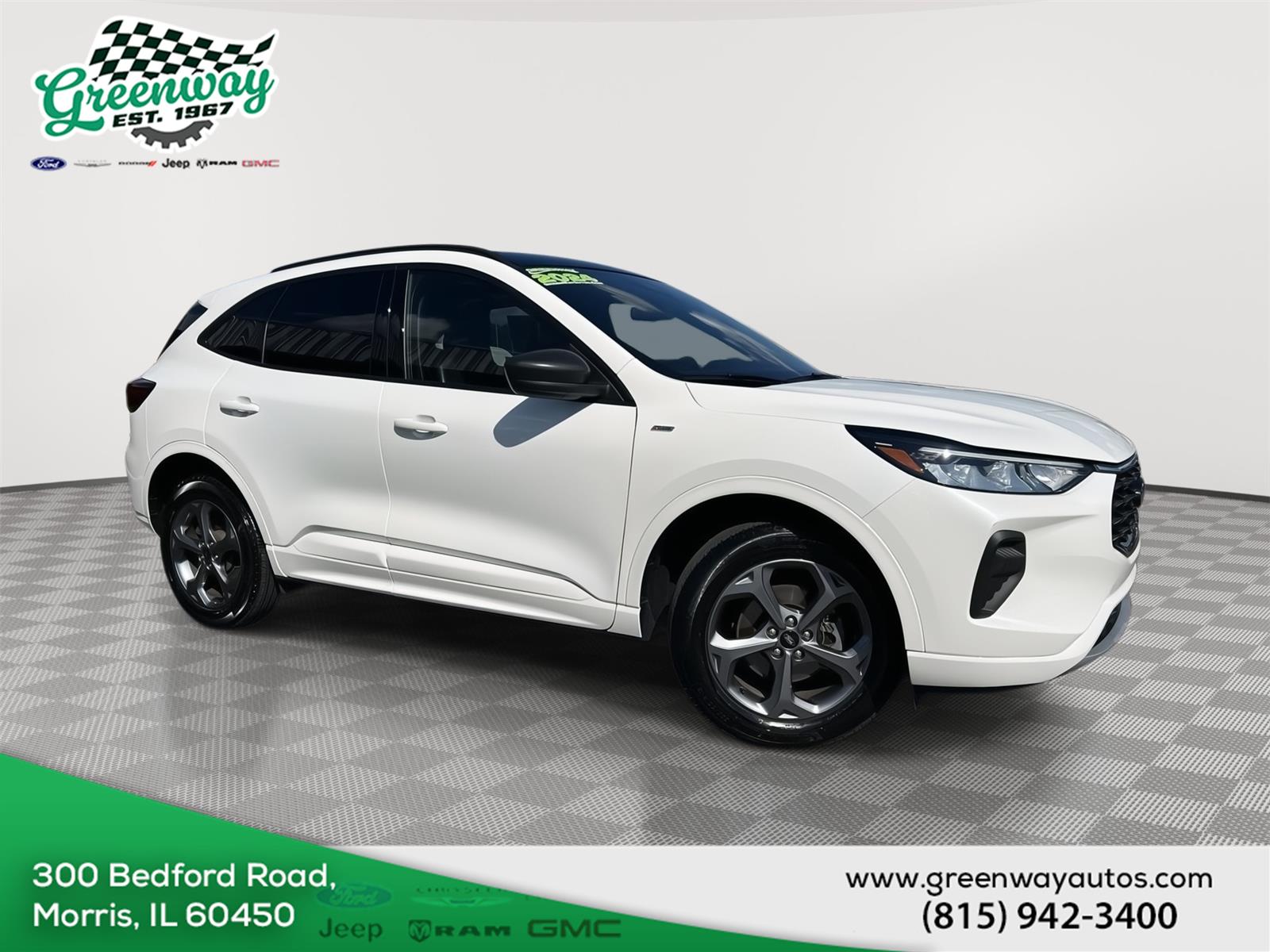 Star White Metallic Tri-Coat 2024 Ford Escape SUV / Crossover All-Wheel Drive 8-Speed Automatic