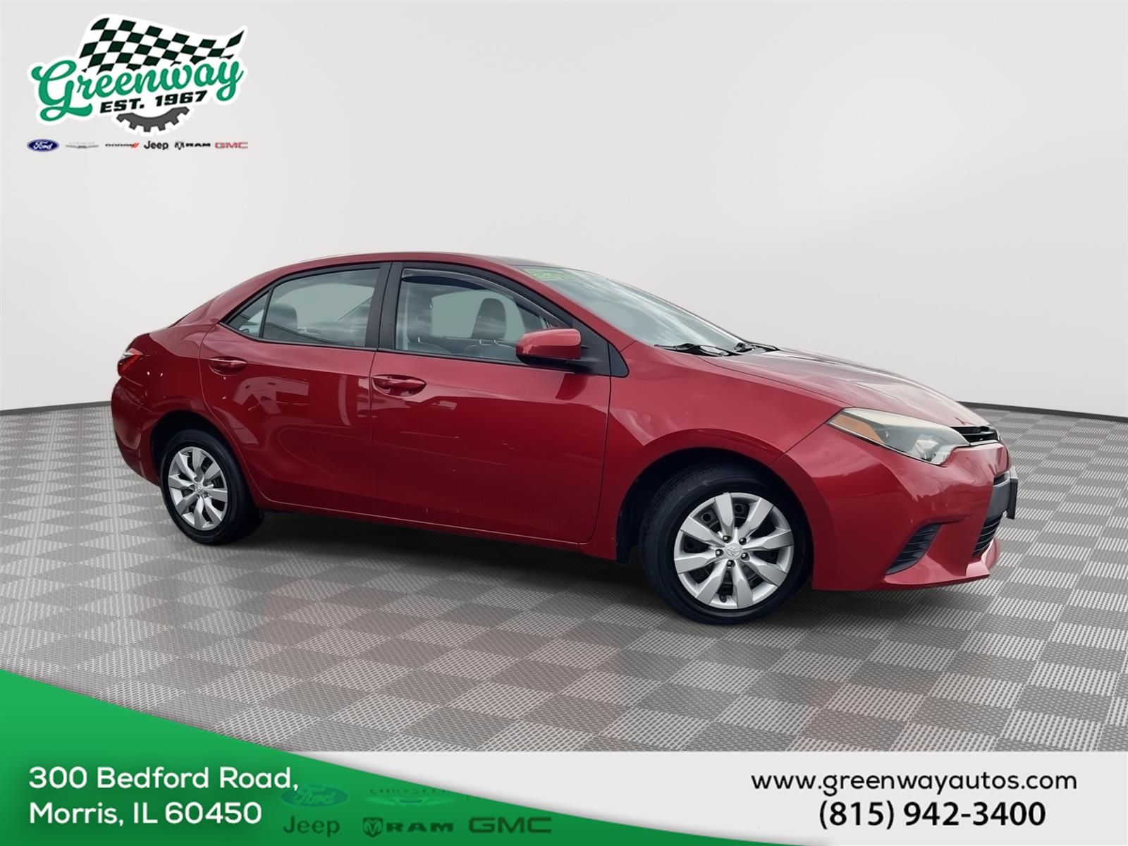 Barcelona Red Metallic 2014 Toyota Corolla Sedan Front-Wheel Drive Continuously Variable Transmission