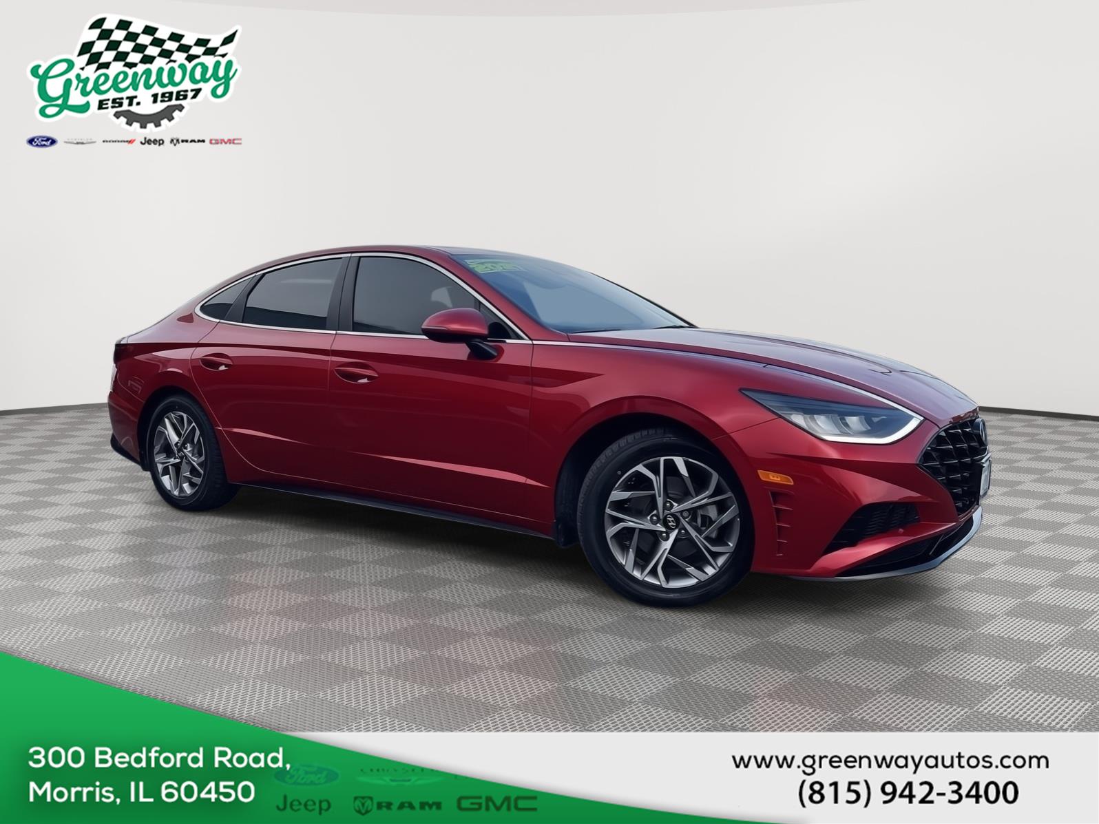 Calypso Red 2021 Hyundai Sonata Sedan Front-Wheel Drive Automatic