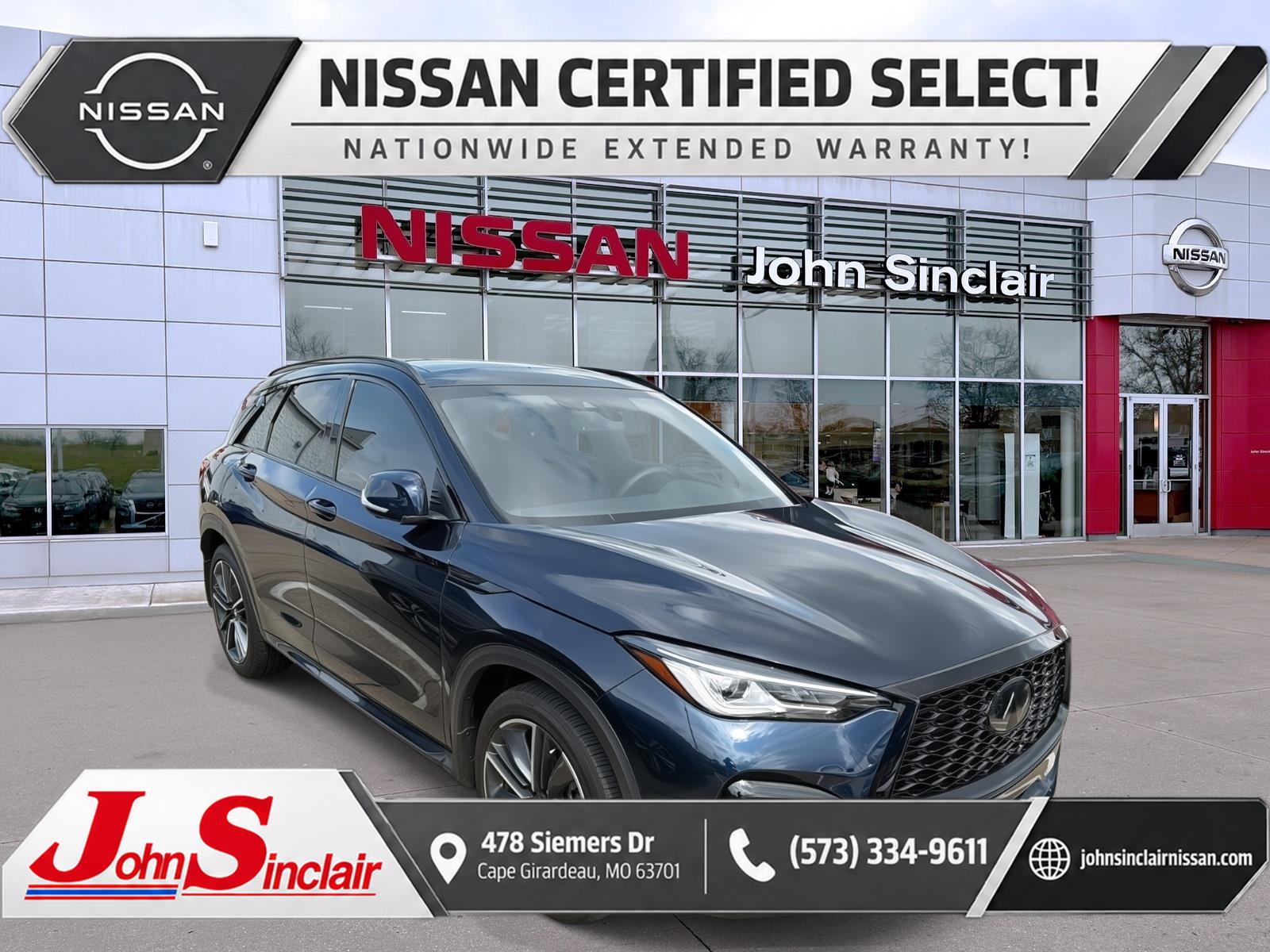 Hermosa Blue 2025 INFINITI QX50 SUV / Crossover All-Wheel Drive Continuously Variable Transmission