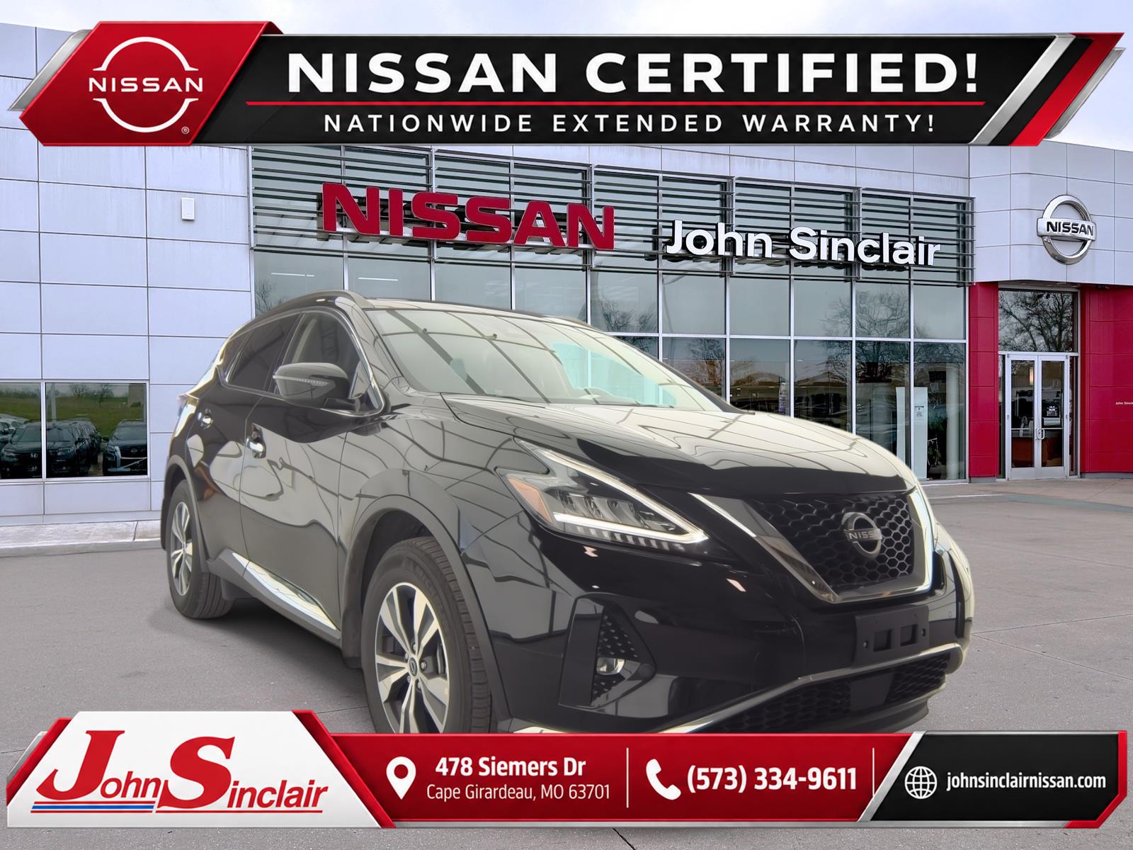 Super Black 2024 Nissan Murano SUV / Crossover All-Wheel Drive Continuously Variable Transmission
