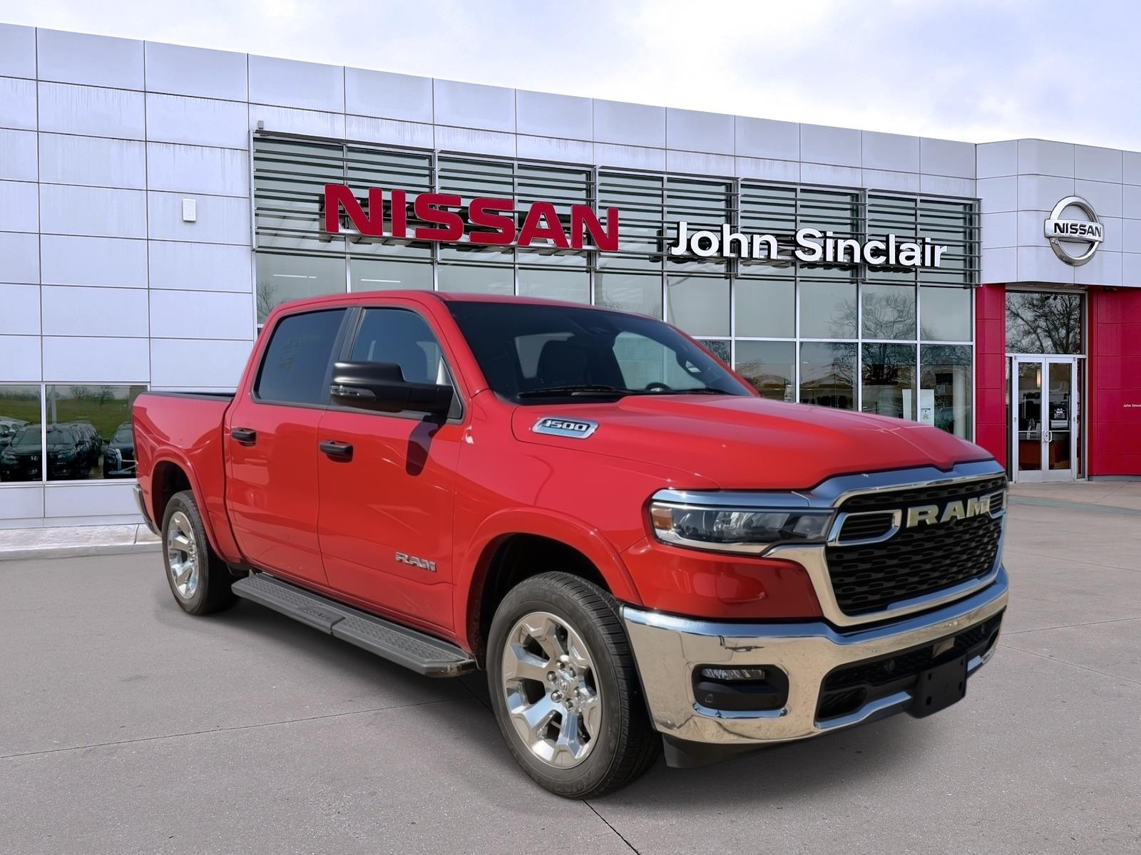 Flame Red Clearcoat 2025 RAM 1500 Pickup Truck Four-Wheel Drive 8-Speed Automatic