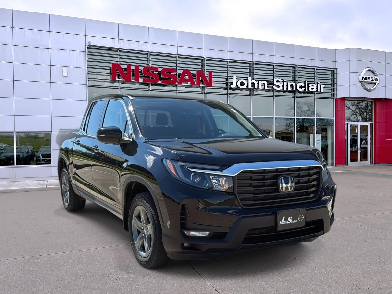 Crystal Black Pearl 2023 Honda Ridgeline Pickup Truck All-Wheel Drive 9-Speed Automatic