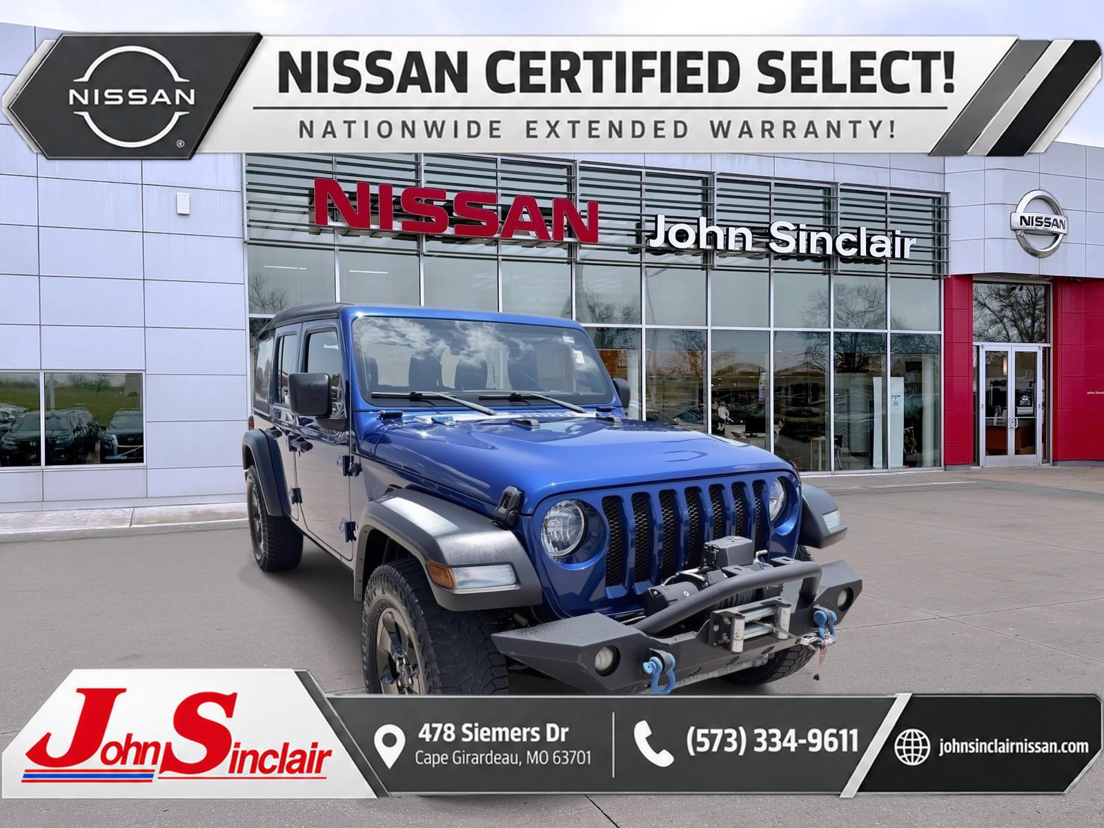 Ocean Blue Metallic Clearcoat 2020 Jeep Wrangler SUV / Crossover Four-Wheel Drive 6-Speed Manual