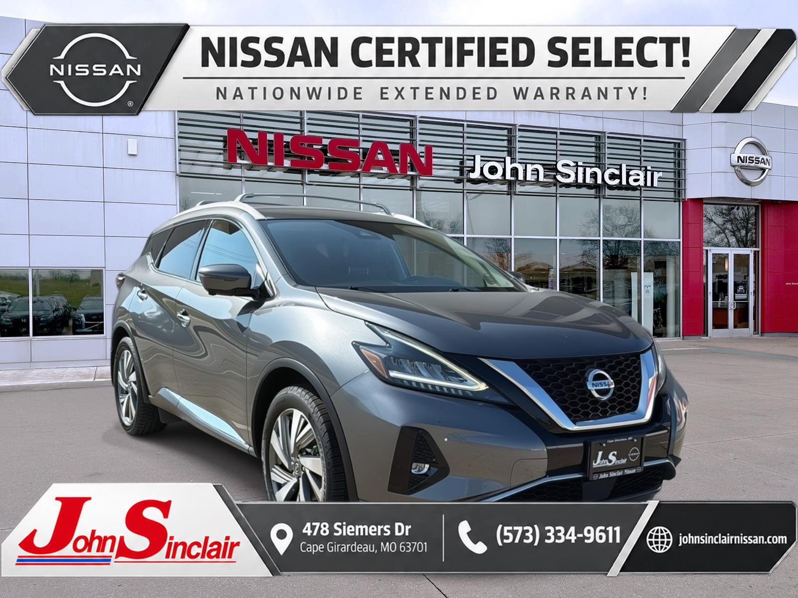 Gray (Gun Metallic) 2020 Nissan Murano SUV / Crossover Front-Wheel Drive Continuously Variable Transmission