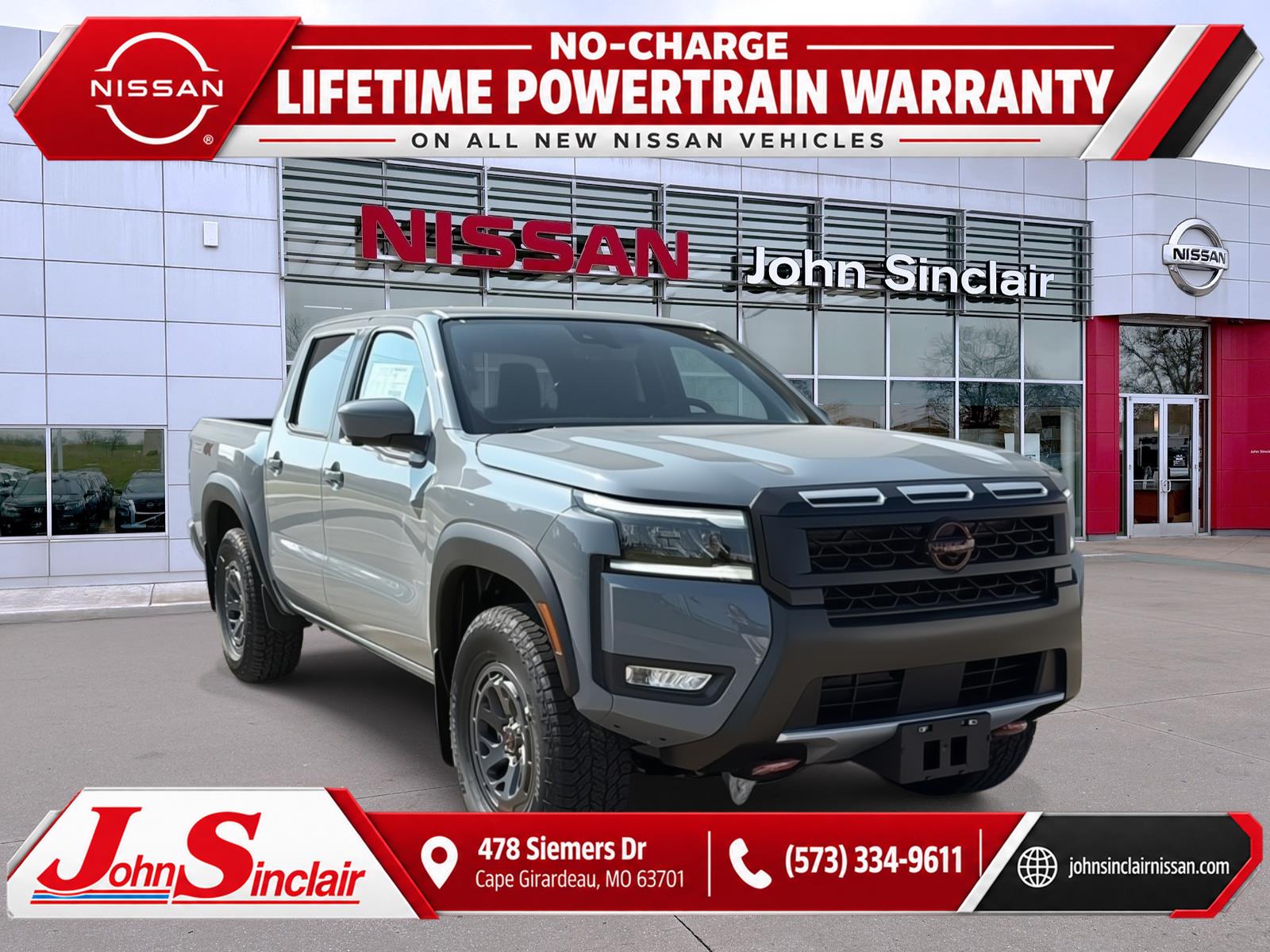 Boulder Gray Pearl 2026 Nissan Frontier Pickup Truck Four-Wheel Drive Automatic