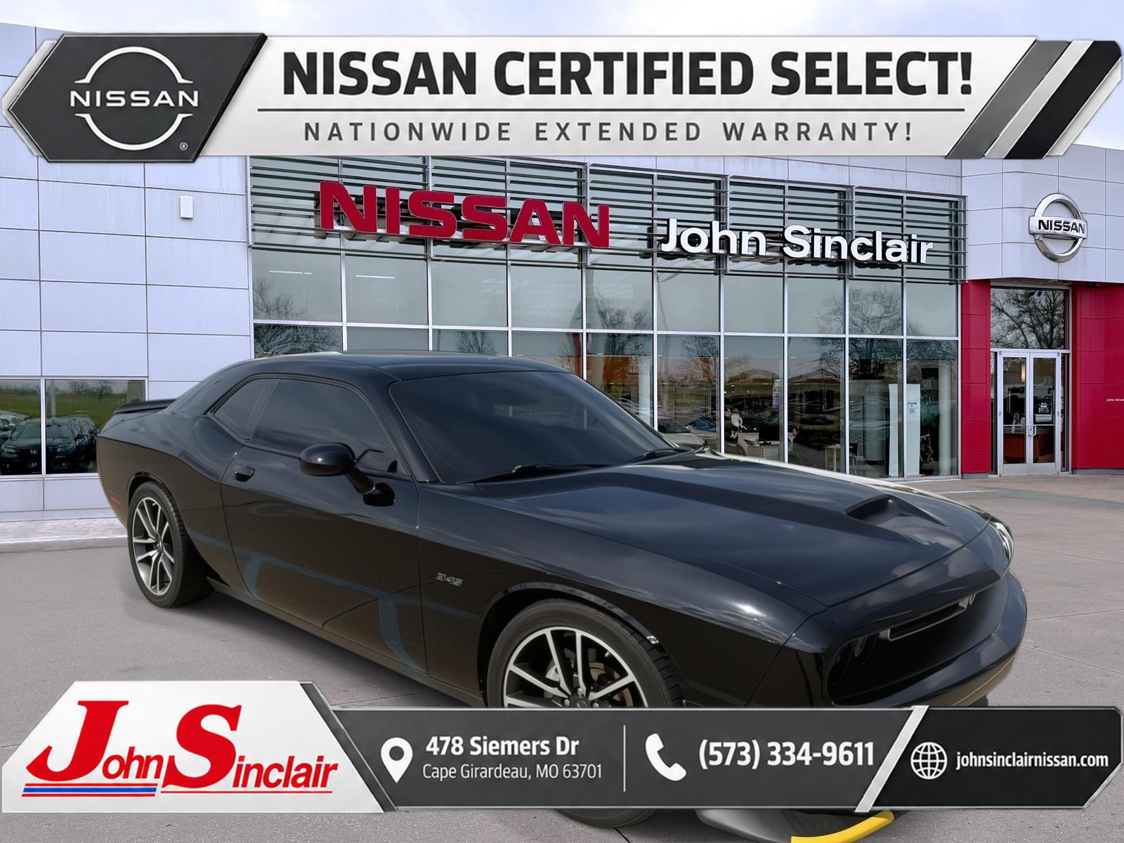 Pitch Black Clearcoat 2023 Dodge Challenger Coupe Rear-Wheel Drive 6-Speed Manual