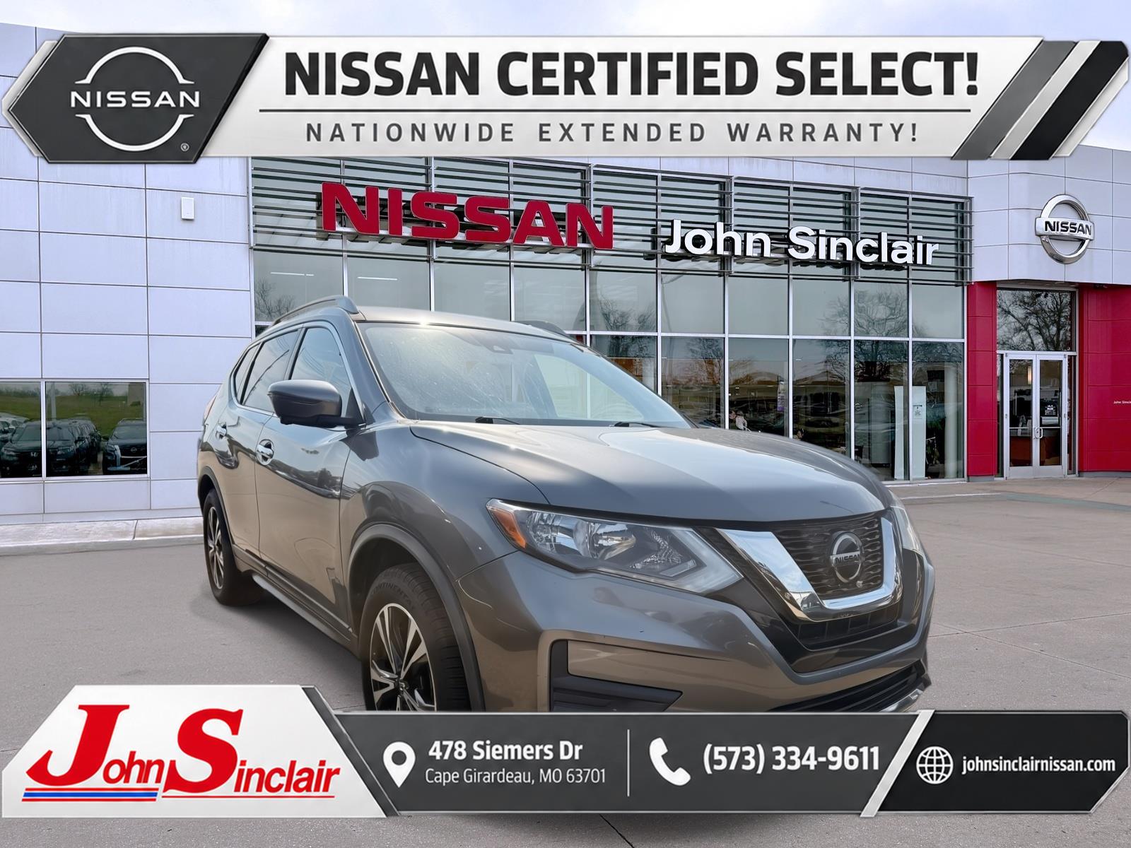 Gray (Gun Metallic) 2019 Nissan Rogue SUV / Crossover Front-Wheel Drive Continuously Variable Transmission