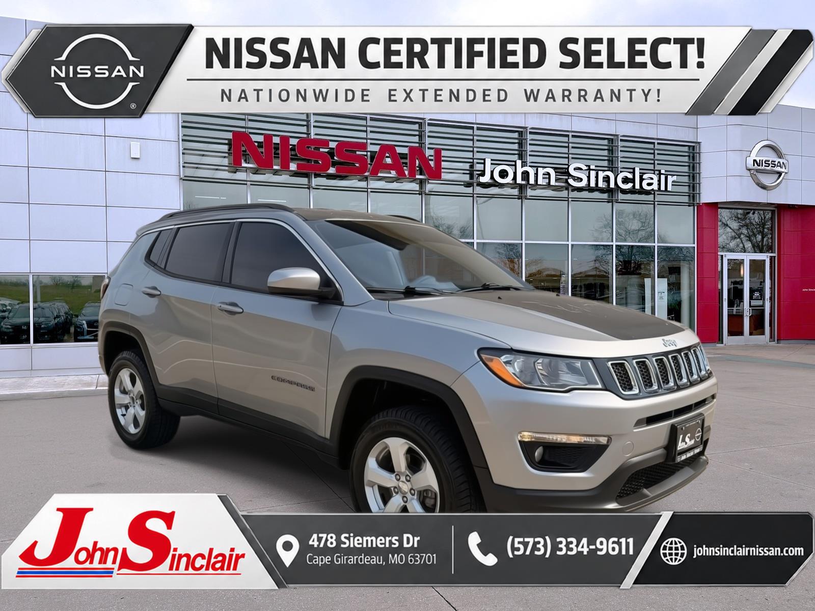 Billet Silver Metallic Clearcoat 2021 Jeep Compass SUV / Crossover Four-Wheel Drive 9-Speed Automatic
