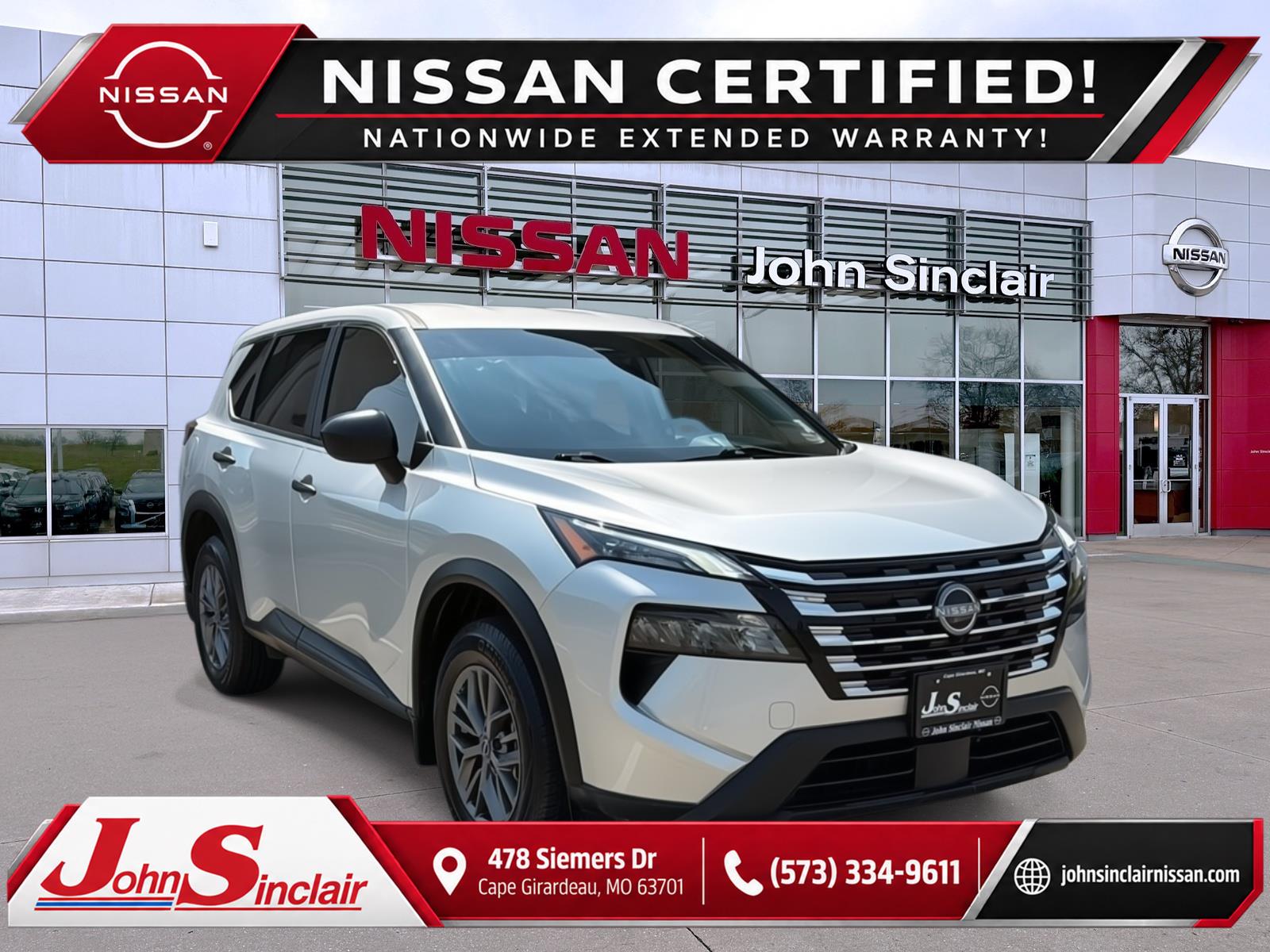 Brilliant Silver Metallic 2024 Nissan Rogue SUV / Crossover All-Wheel Drive Continuously Variable Transmission