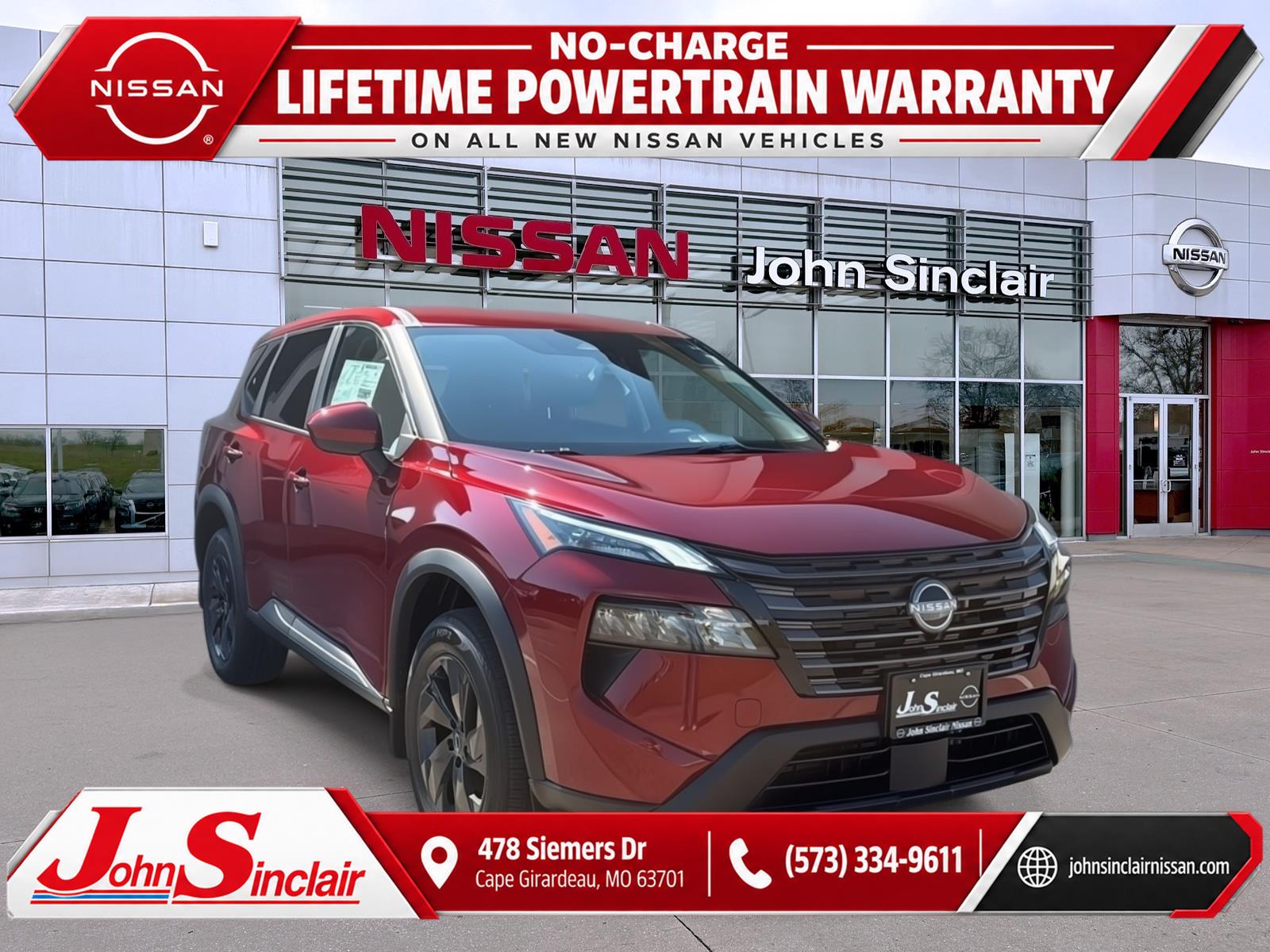 Red (Scarlet Ember Tintcoat) 2026 Nissan Rogue SUV / Crossover All-Wheel Drive Continuously Variable Transmission
