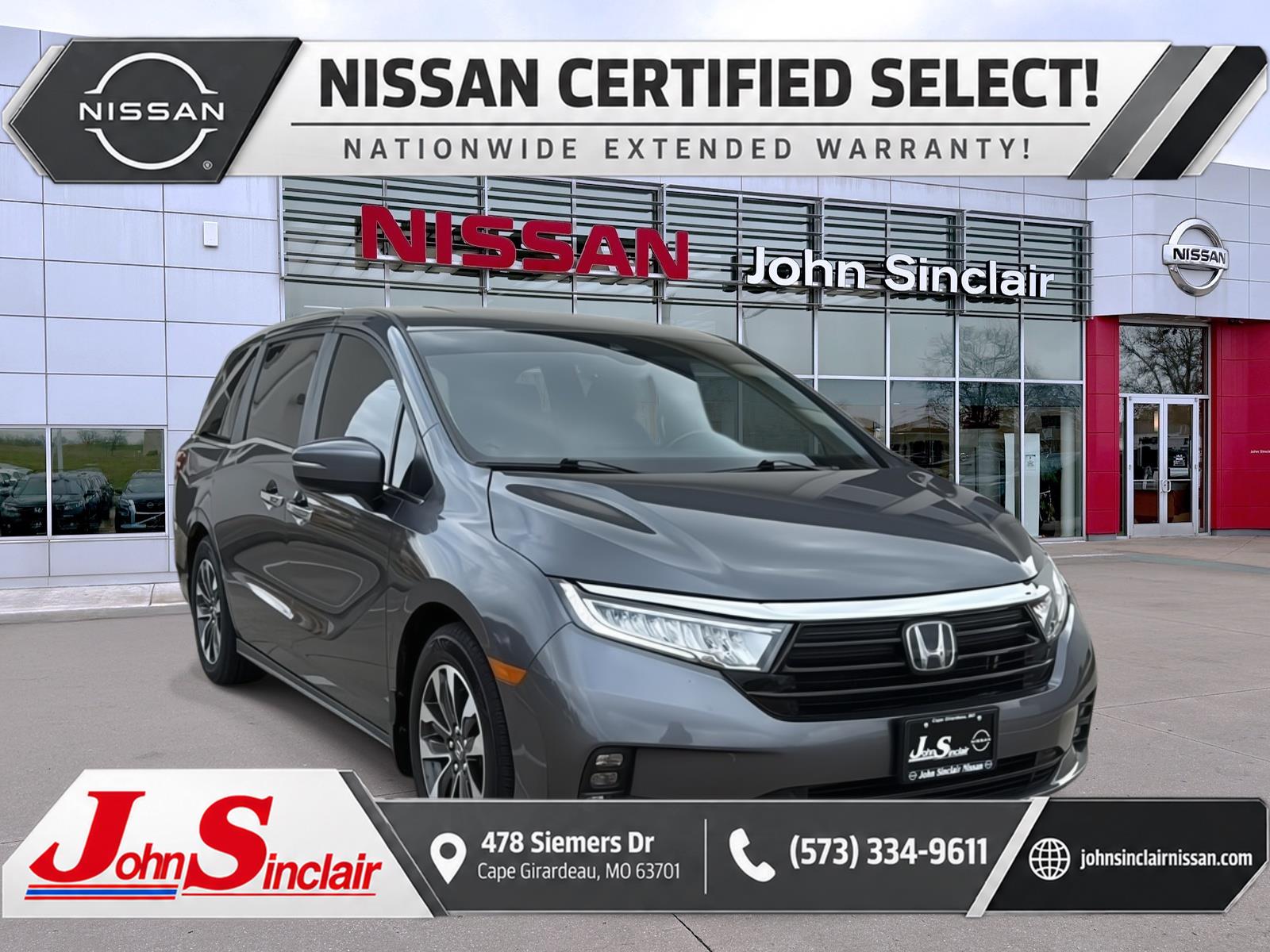 Gray (Modern Steel Metallic) 2024 Honda Odyssey Minivan Front-Wheel Drive Automatic