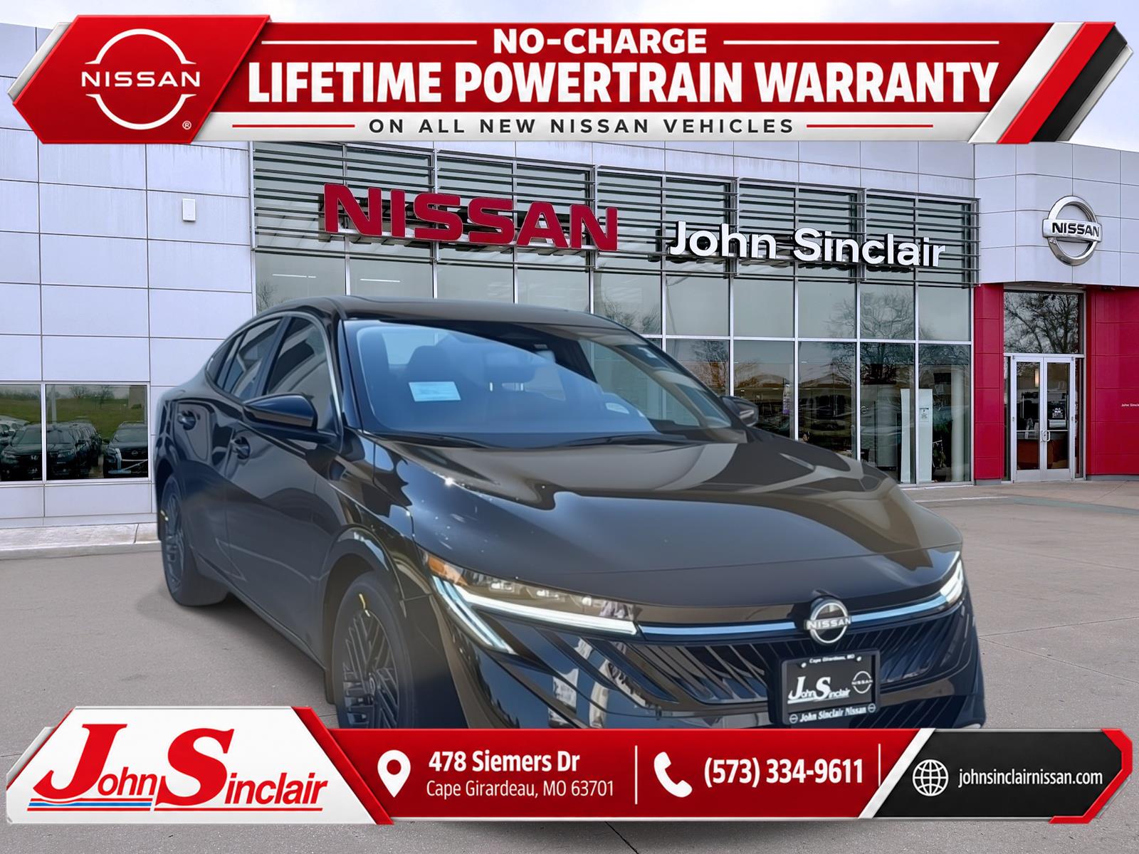 Super Black 2027 Nissan Sentra Sedan Front-Wheel Drive Continuously Variable Transmission