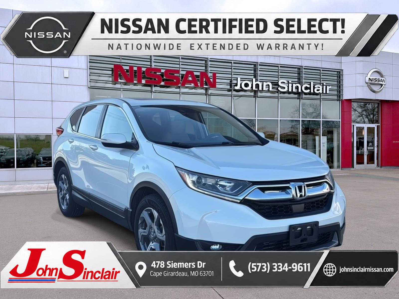 Platinum White Pearl 2019 Honda CR-V SUV / Crossover Front-Wheel Drive Continuously Variable Transmission
