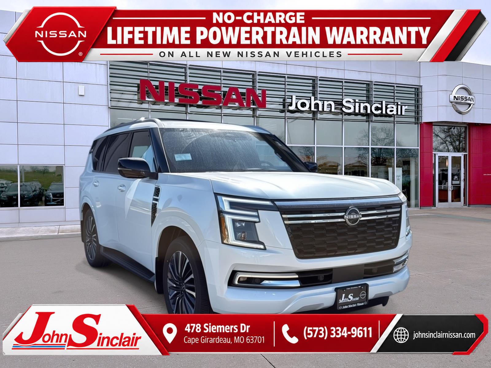 Everest White Pearl Tricoat 2027 Nissan Armada SUV / Crossover Four-Wheel Drive Automatic