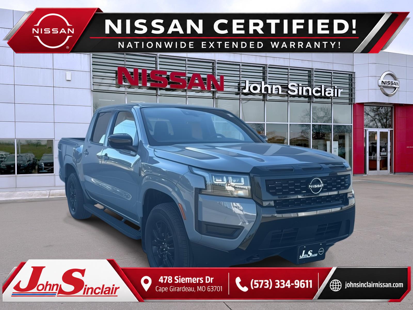 Boulder Gray Pearl 2026 Nissan Frontier Pickup Truck Four-Wheel Drive Automatic