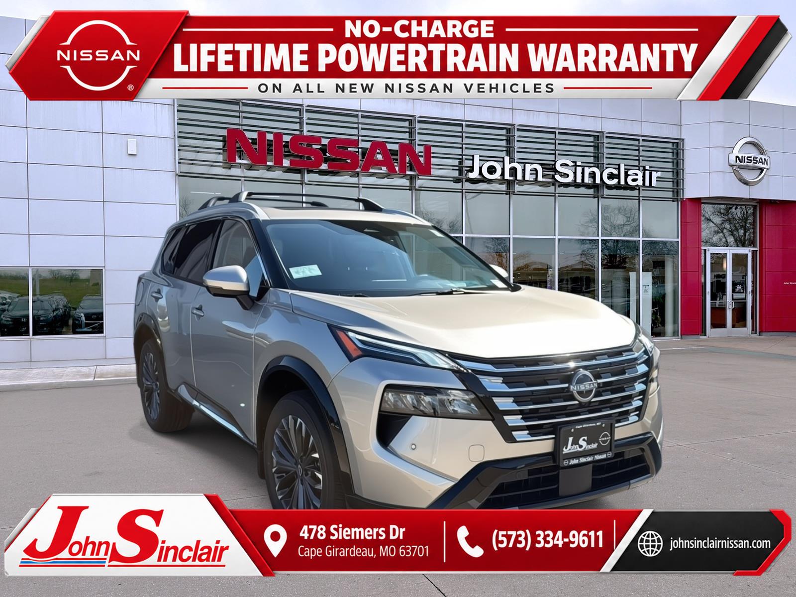 Champagne Silver Metallic 2026 Nissan Rogue SUV / Crossover All-Wheel Drive Continuously Variable Transmission